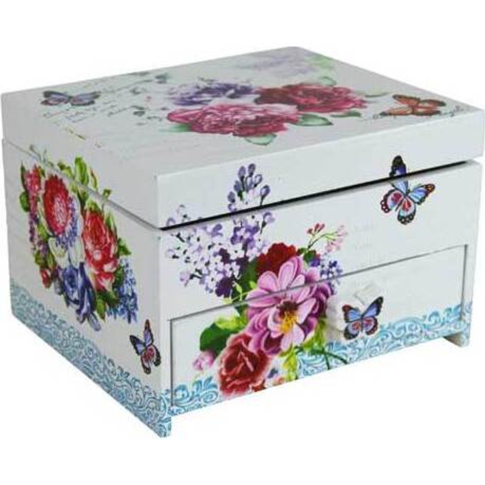 Jewellery Box Floral Butterfly