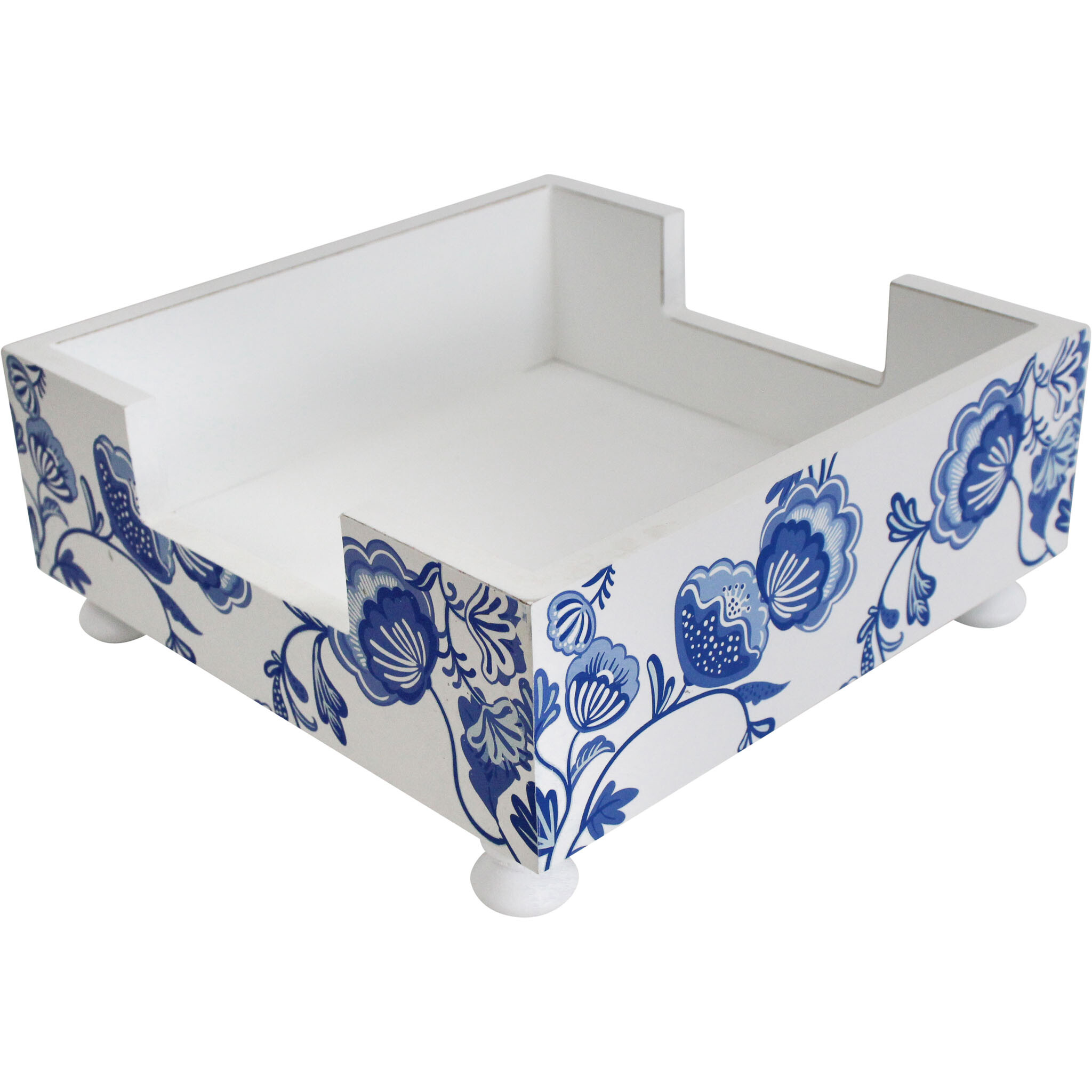 Napkin Holder Blue/White