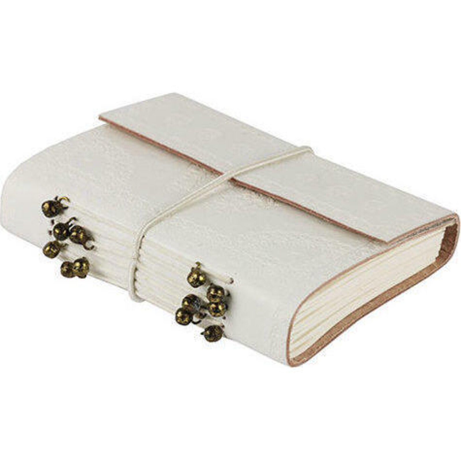 Leather Notebook White Fold