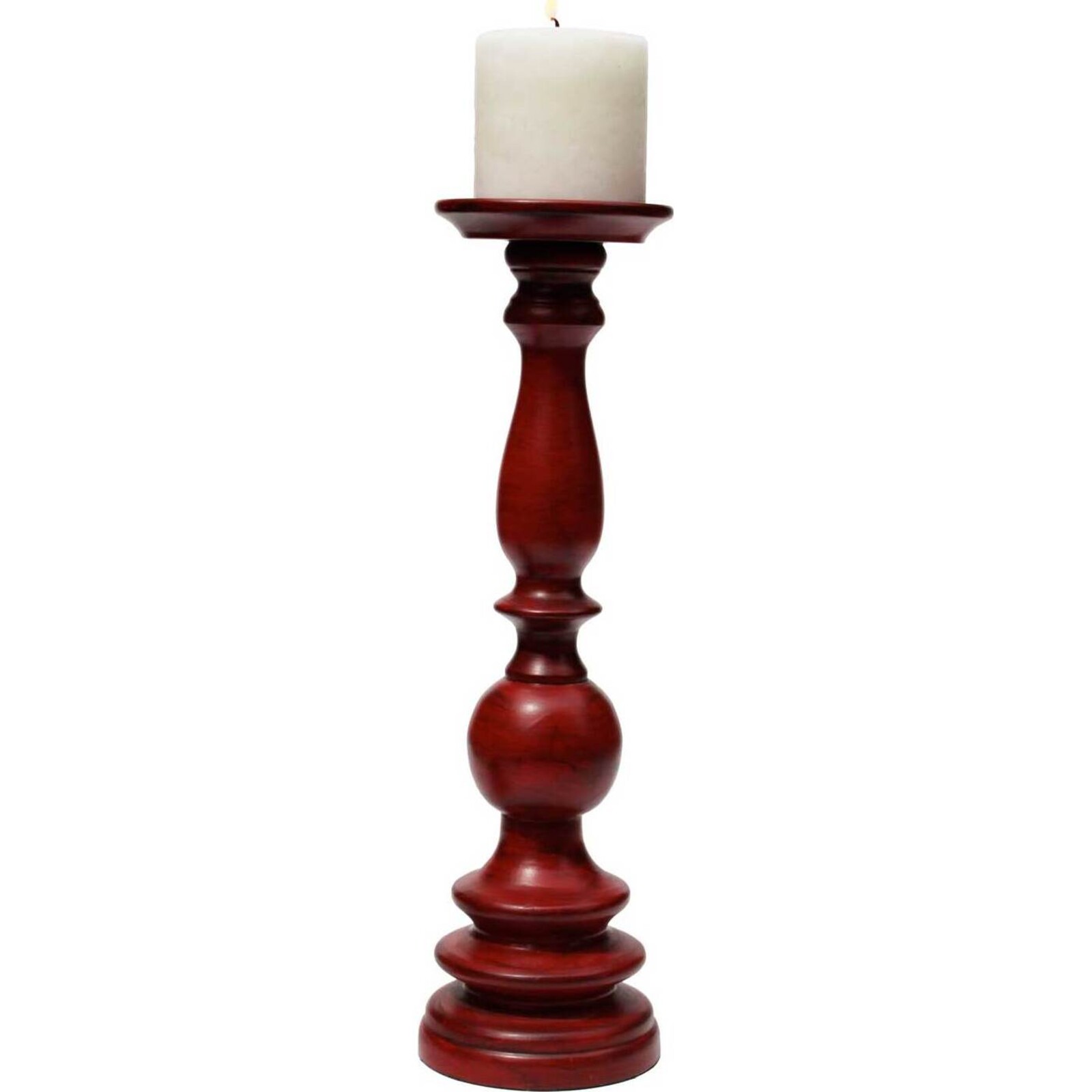 Candlestick - Rustic Red Large