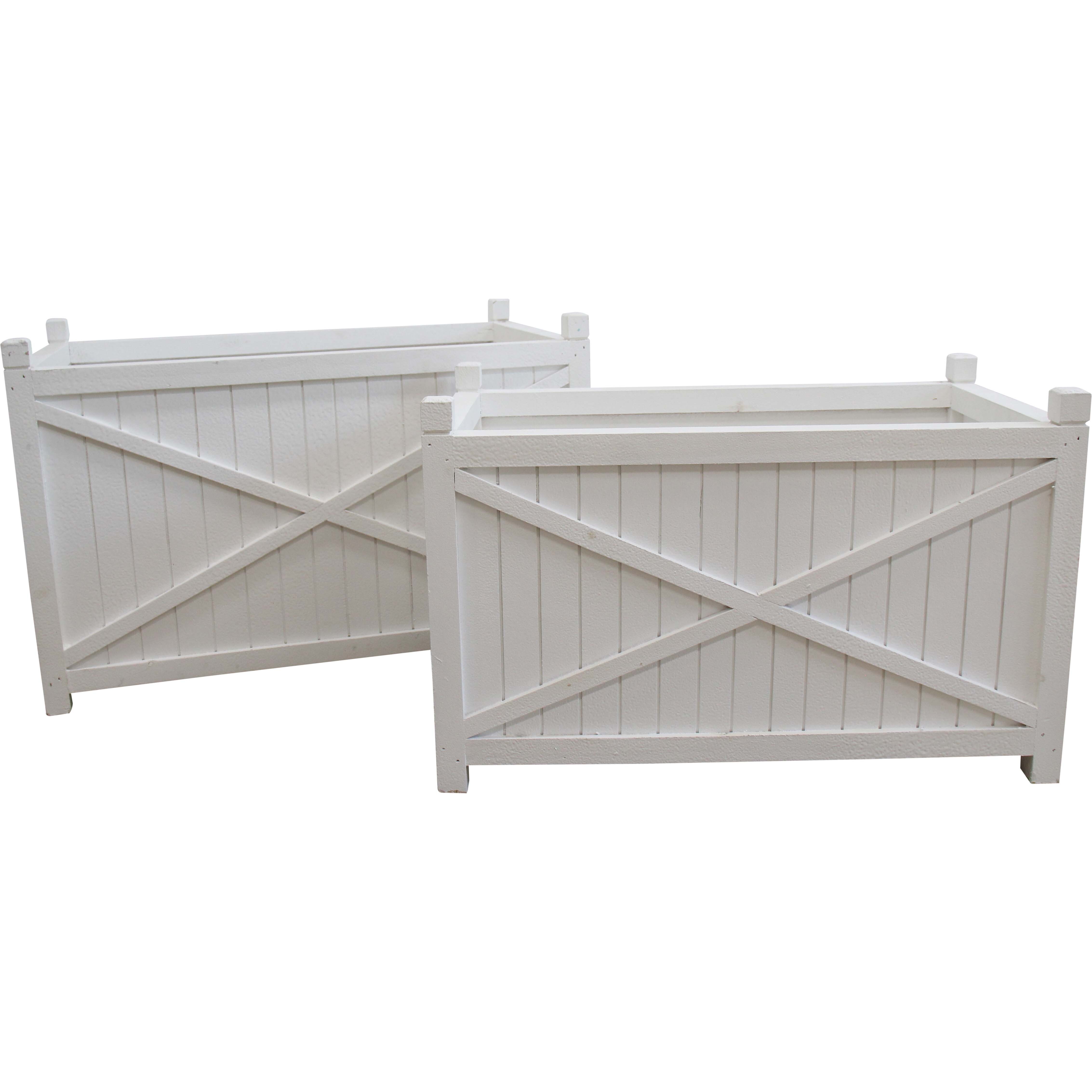 Planter Box S/2  XL White