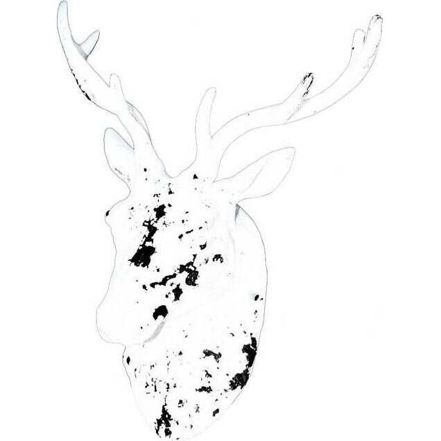 Walll Decor Deer - Rustic Wh