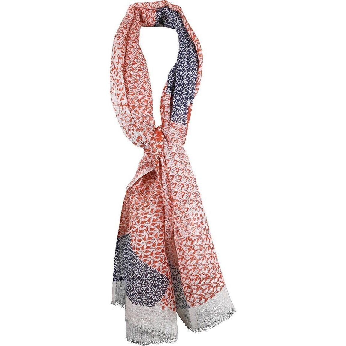 Linen Scarf Cola Coral