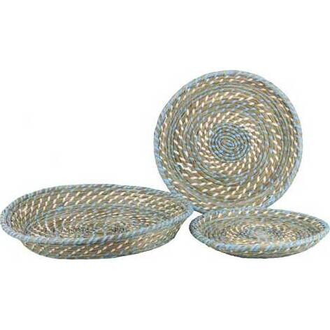 Blue Swirl Bowls S/3