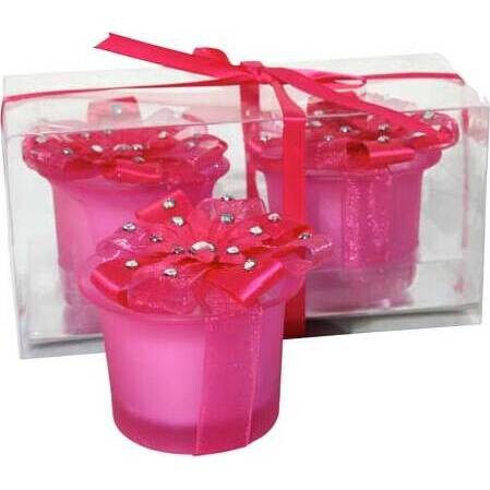 Votive Pink Diamonte Set/2