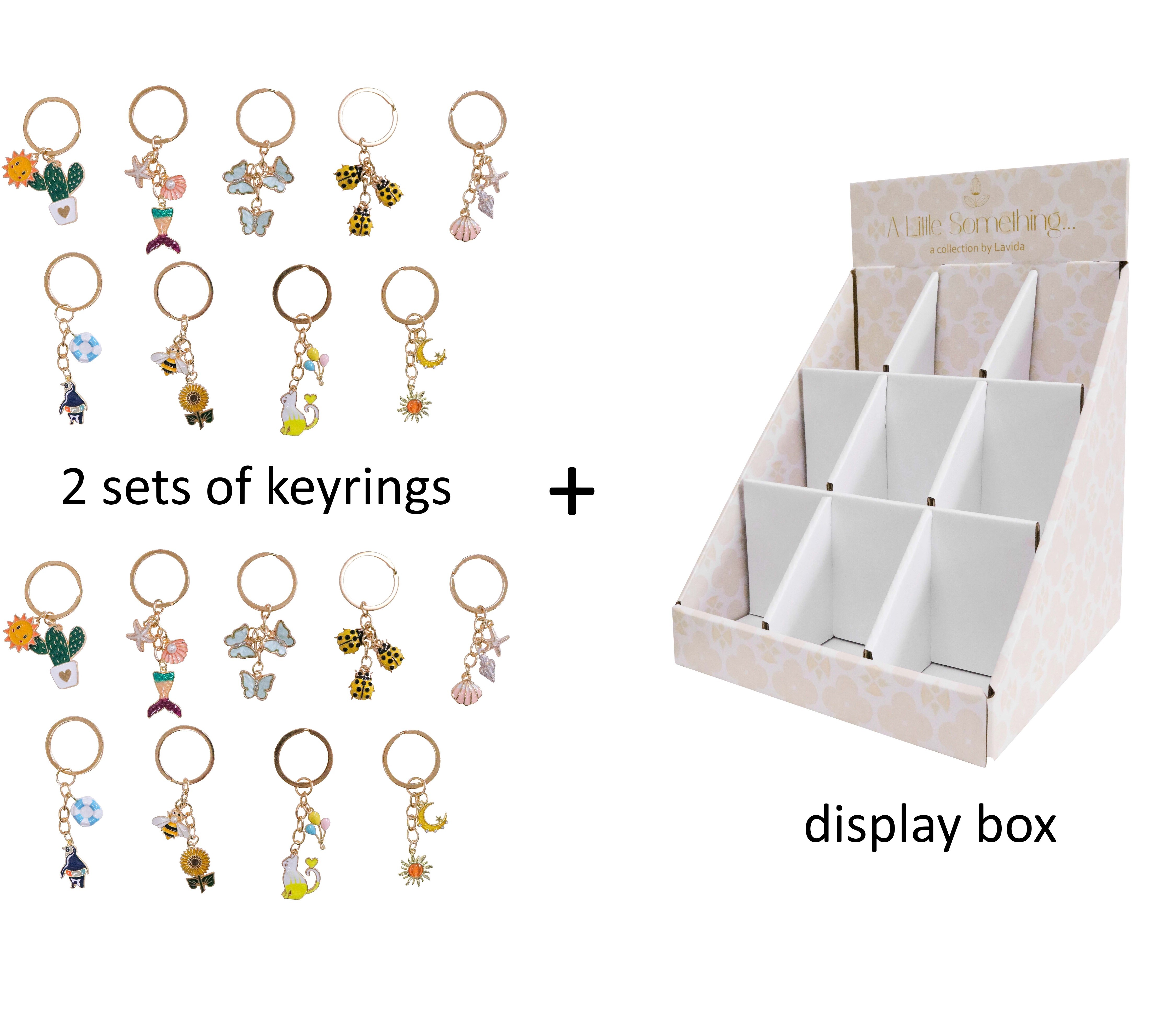 Set/18 Keyrings + Display Box