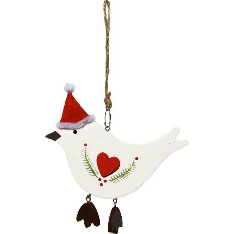 Hanging Bird Santa Hat