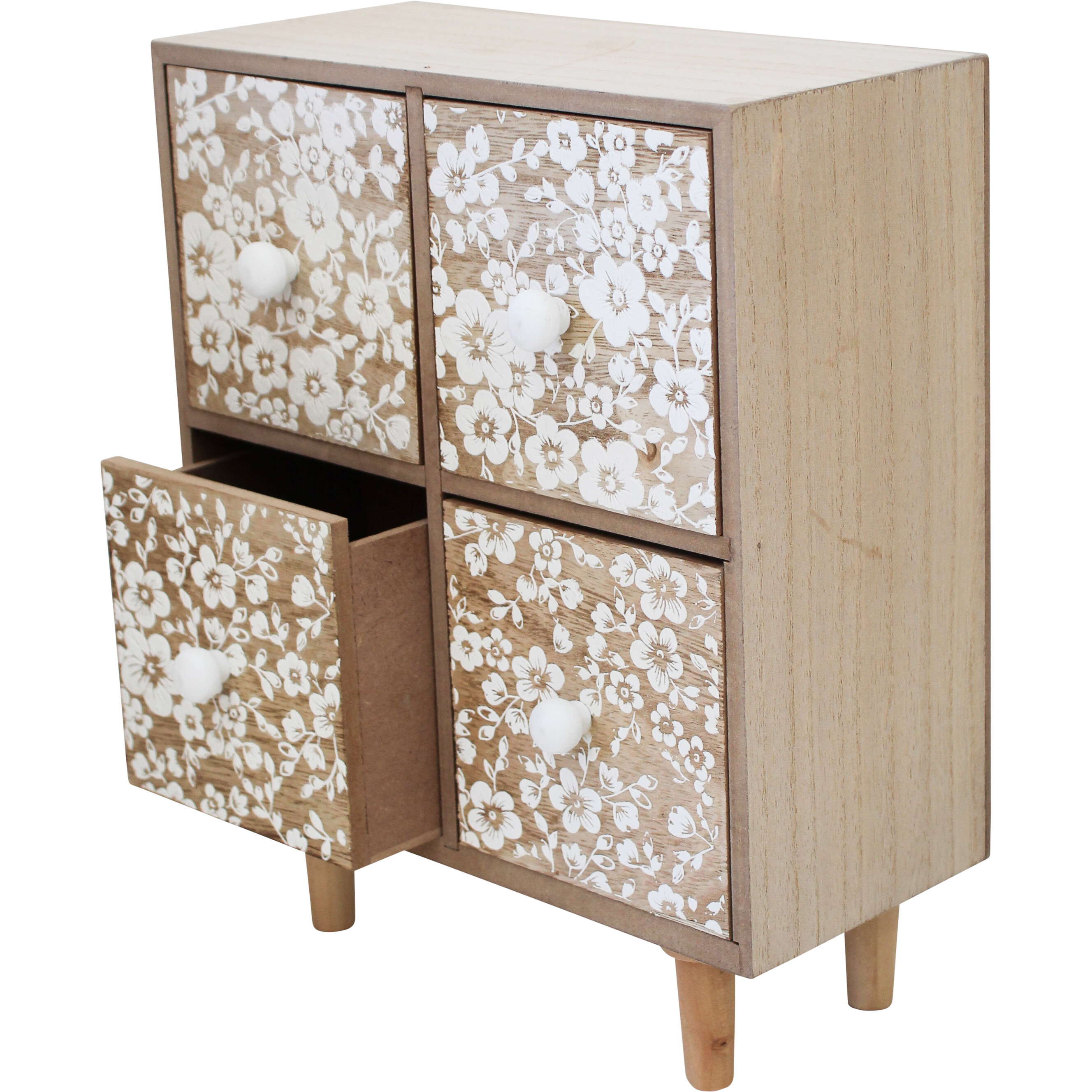 Drawers Floral White