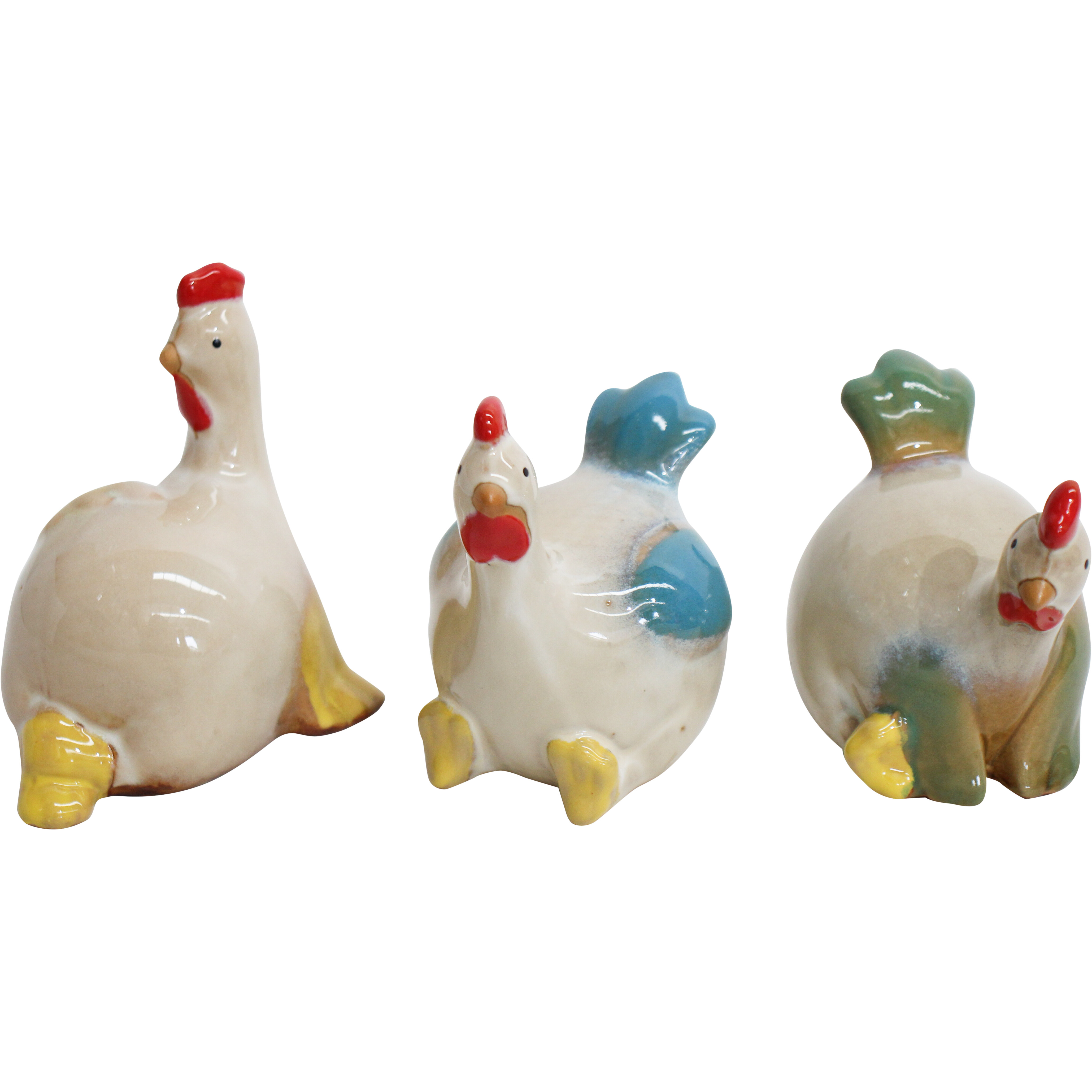 Lounging Chickens S/3