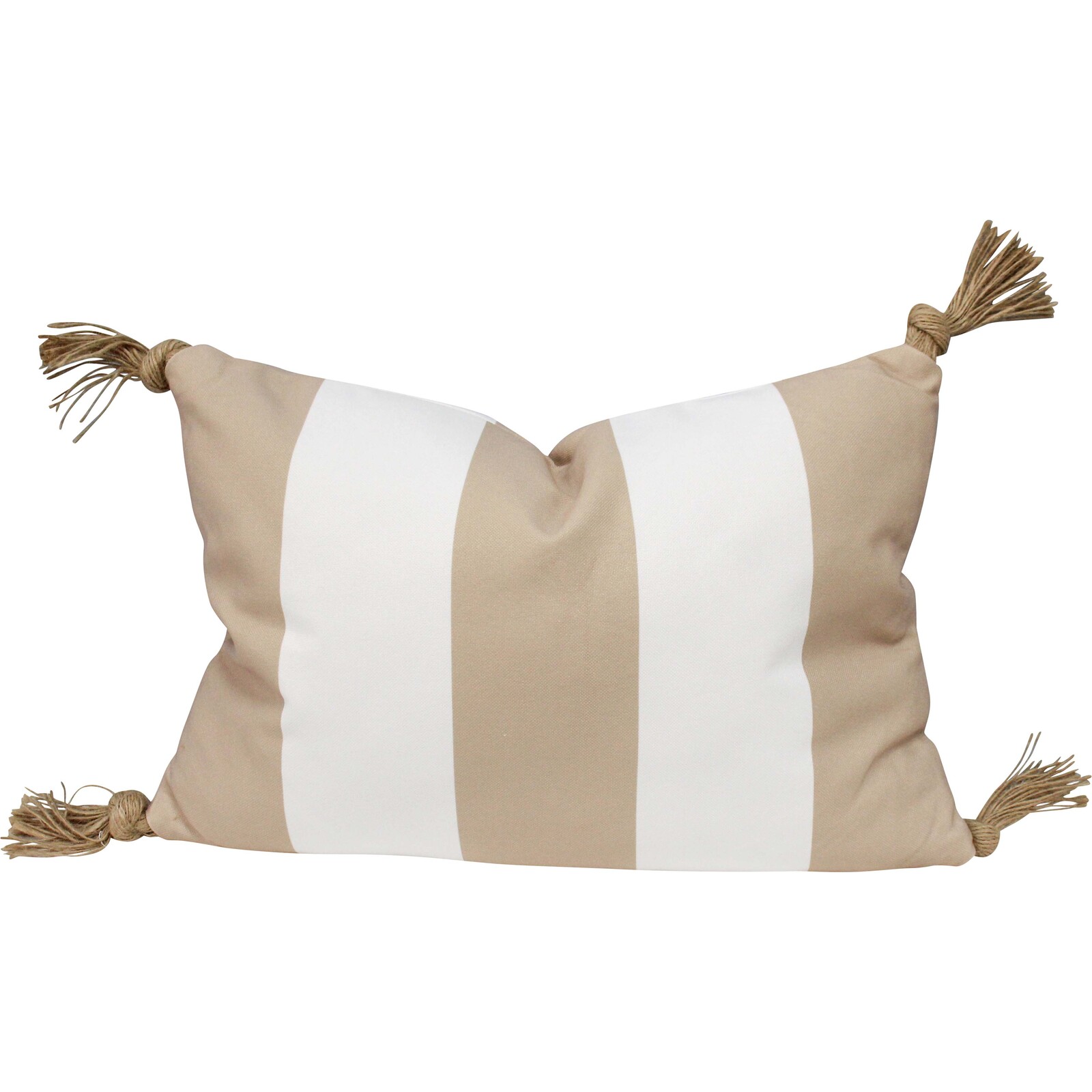 Cushion Bold Stripe Recycled w/tassels