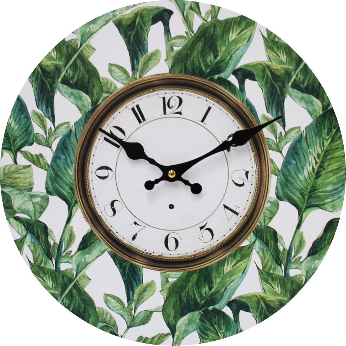 Clock Banana Leaf 34cm