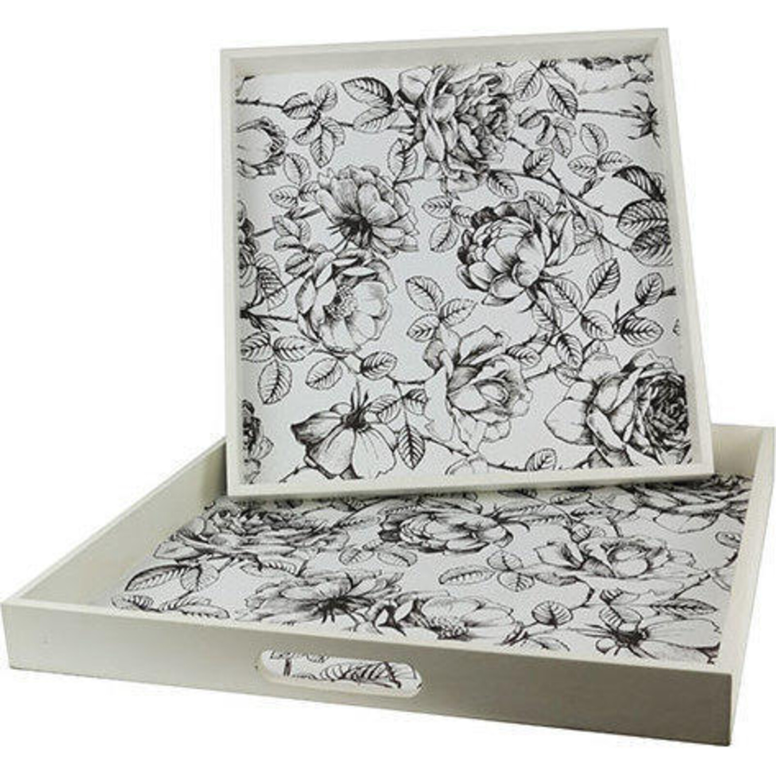 Trays Flower Toile S/2