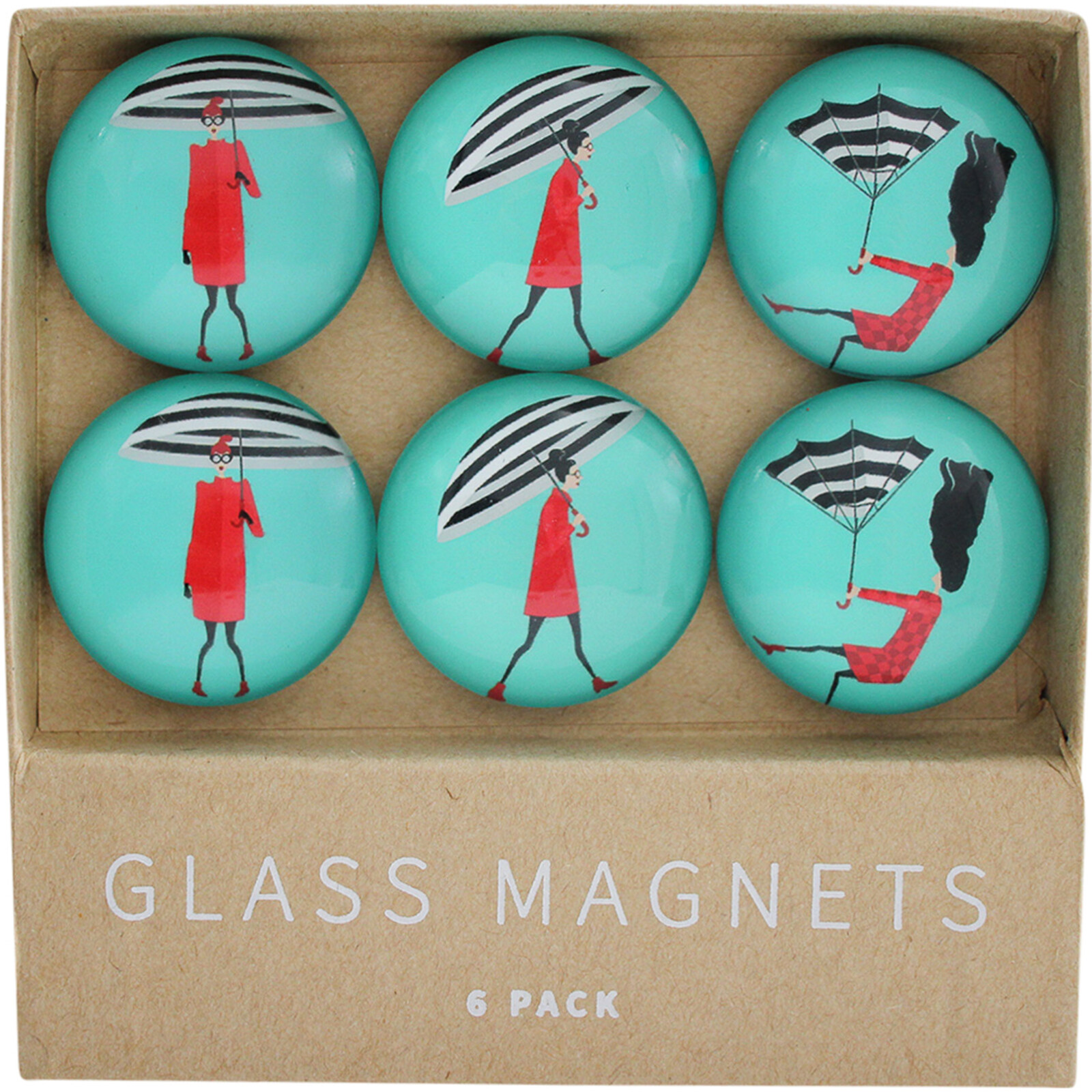 Glass Magnets Umbrella ManiaS/6