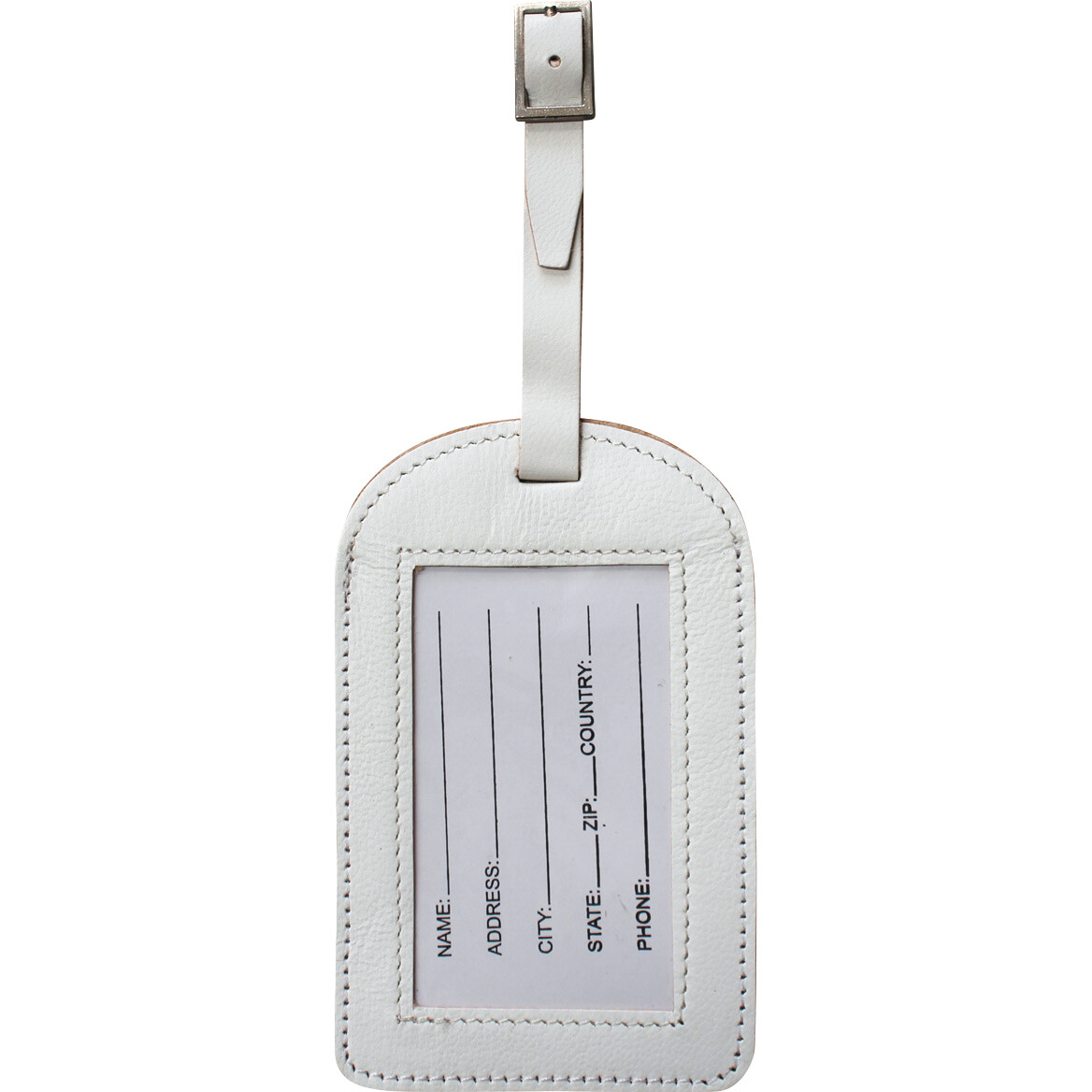 Leather Tag White Au Revoir