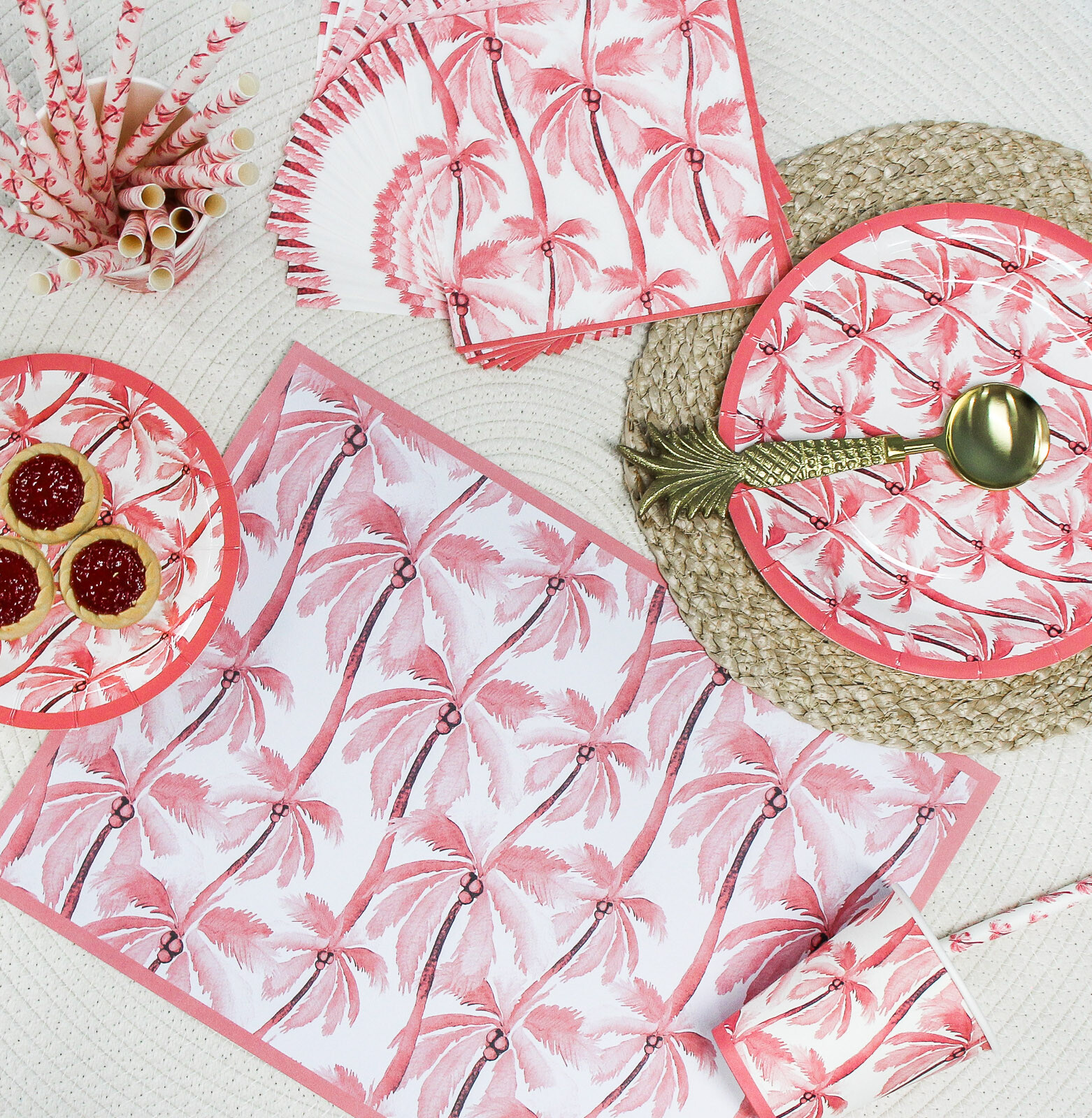 Paper Plate Set/20 Palms Sml