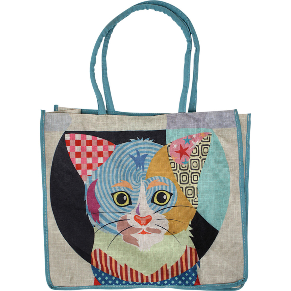 Tote Abstract Cat