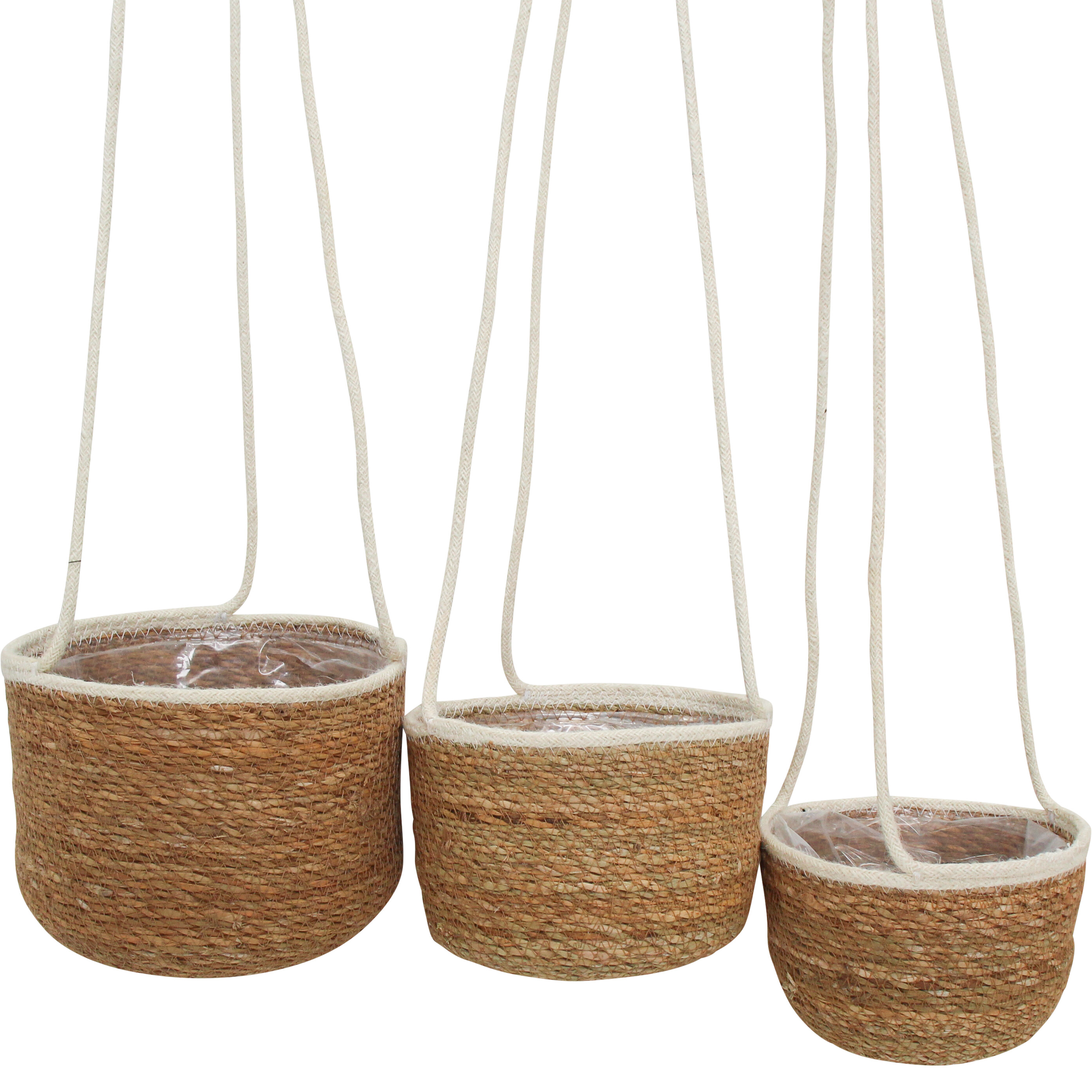 Basket White Hanging Tub S/3