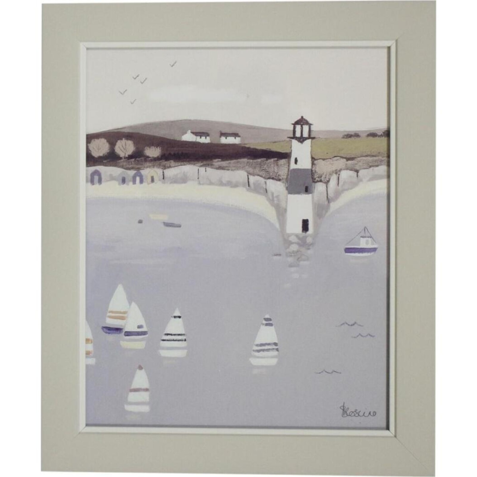 Framed Print Lighthouse Bay