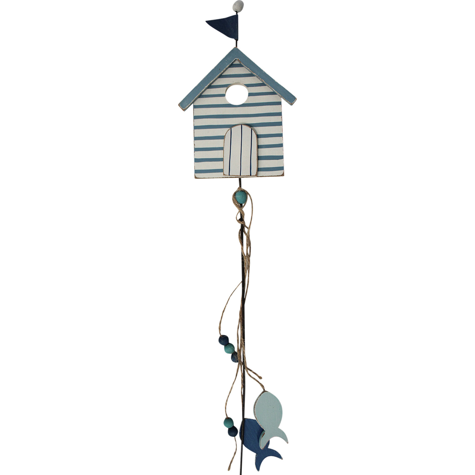 Planter Stake Beach Hut White 