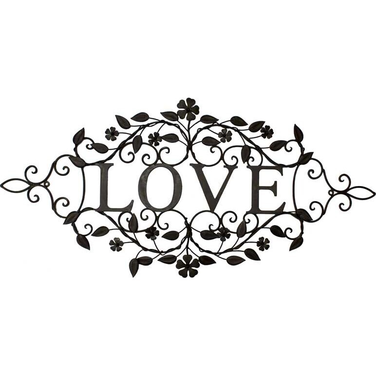 Wall Decor - Love Floral Dark