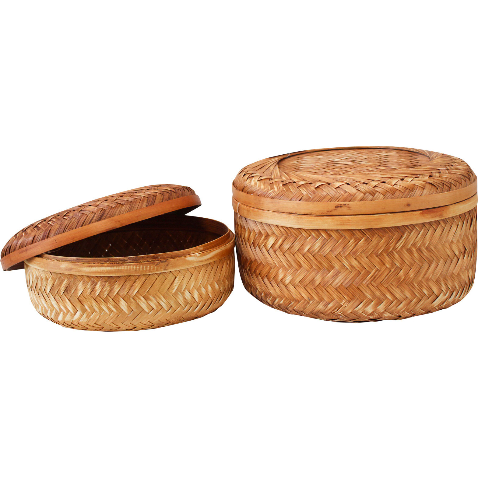 Bamboo Round Box S/2