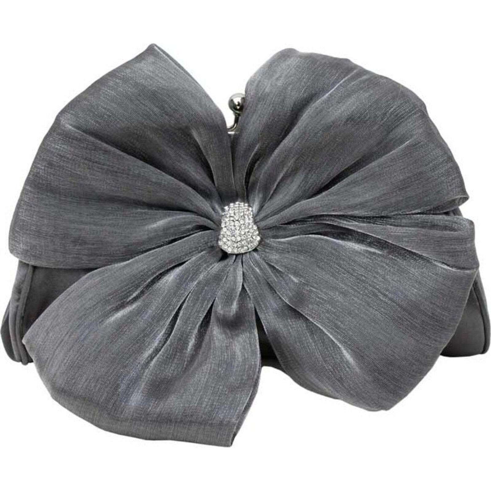 Evening Purse - Silver Bow 