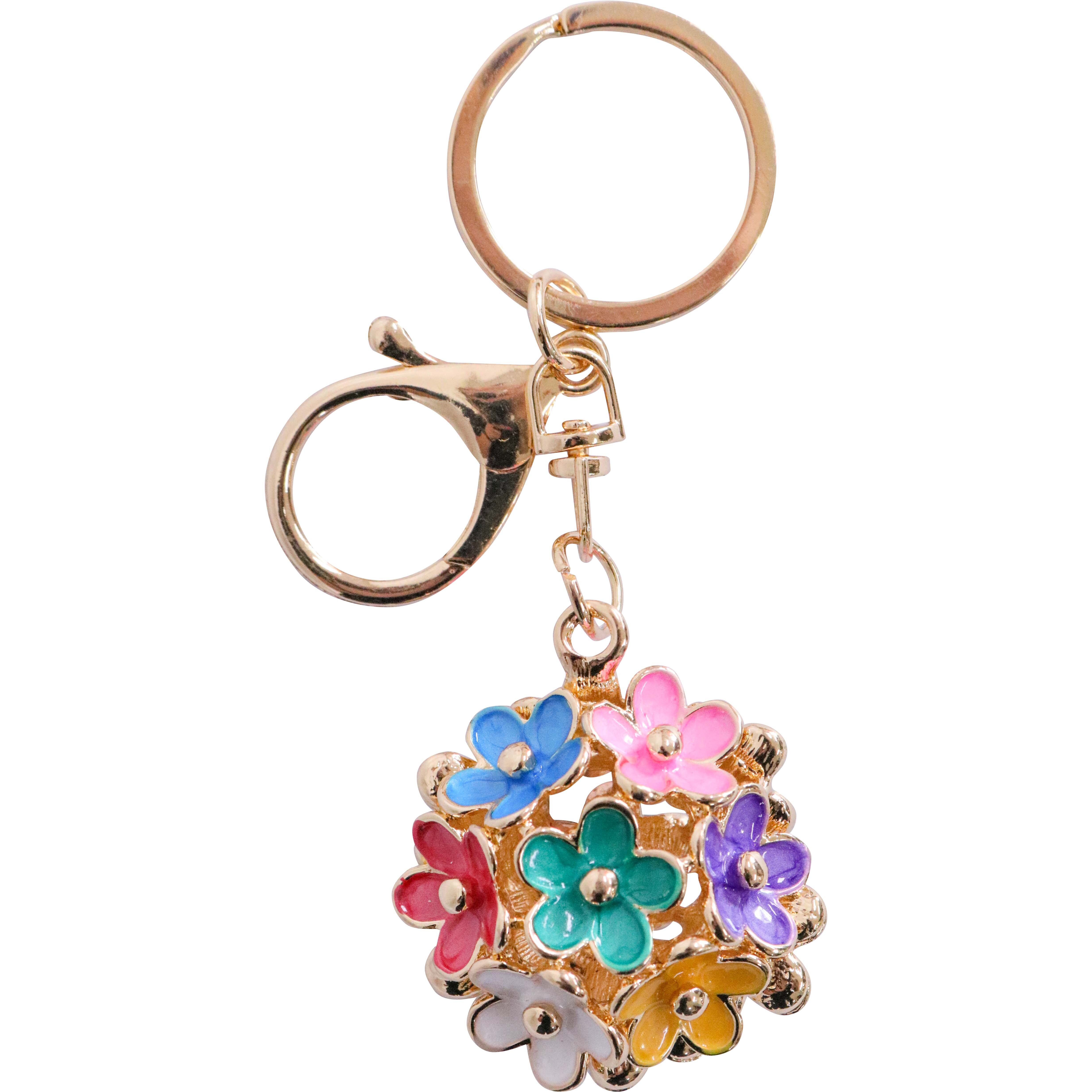 Keyring Flower Ball Multi