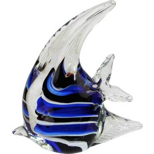 Glass Fish Angel Black White