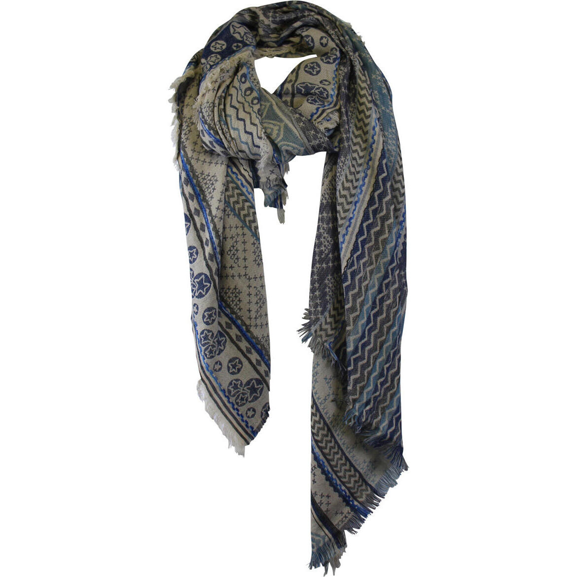 Scarf Blue Santorini