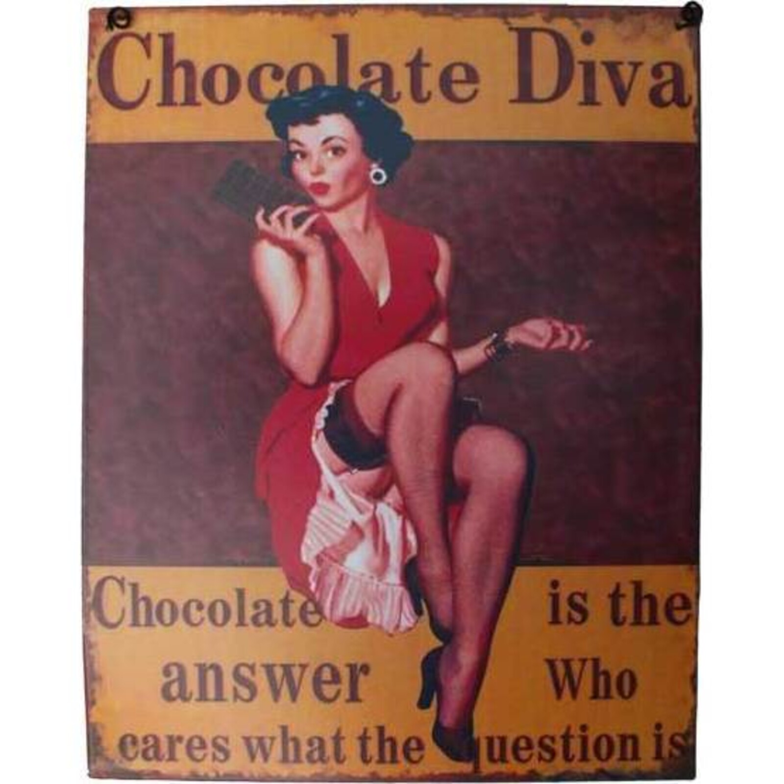 Tin Sign Chocolate Diva