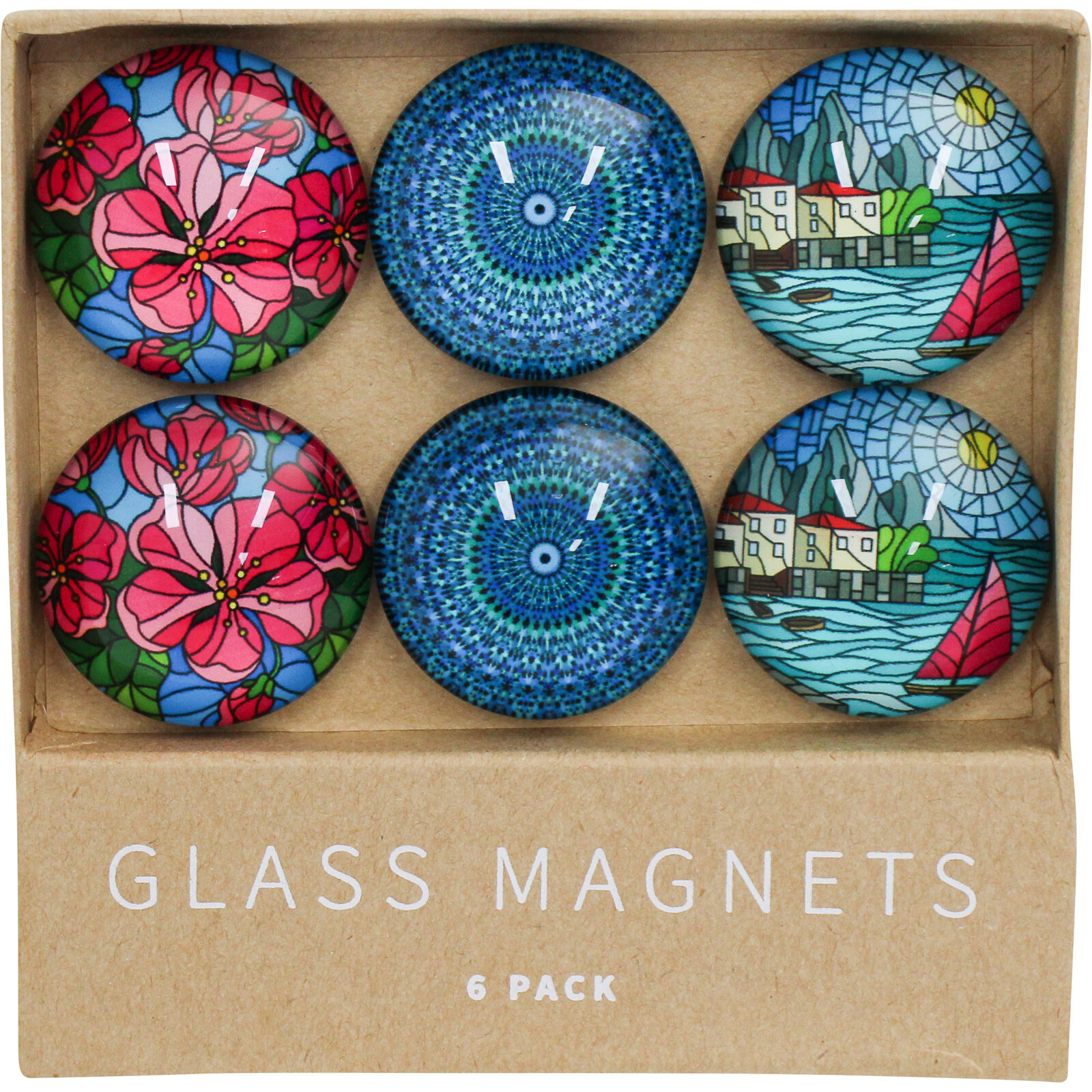 Glass Magnets Amalfi S/6 