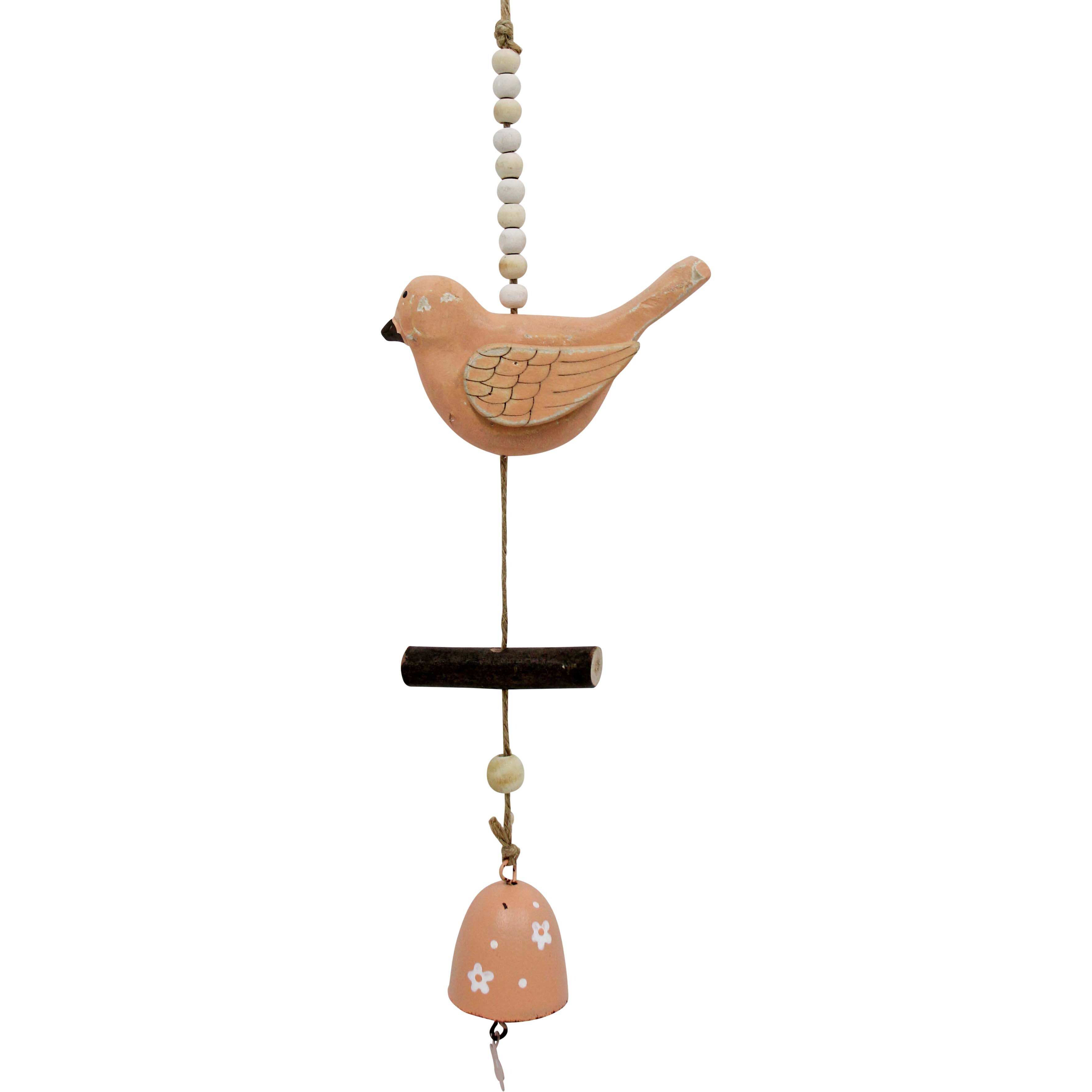 Hanging Bird  Bell  Peach