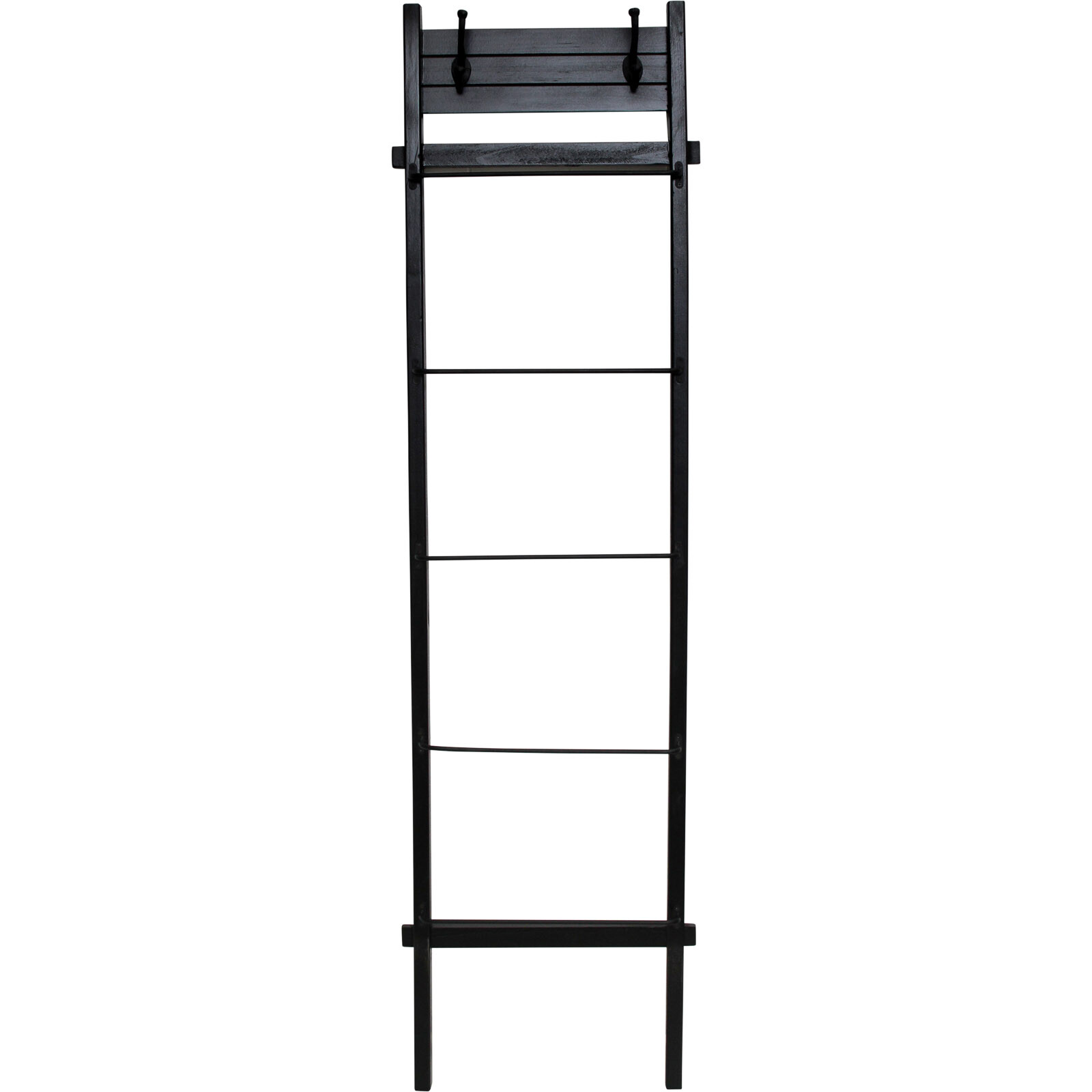 Ladder W/ Hooks Black