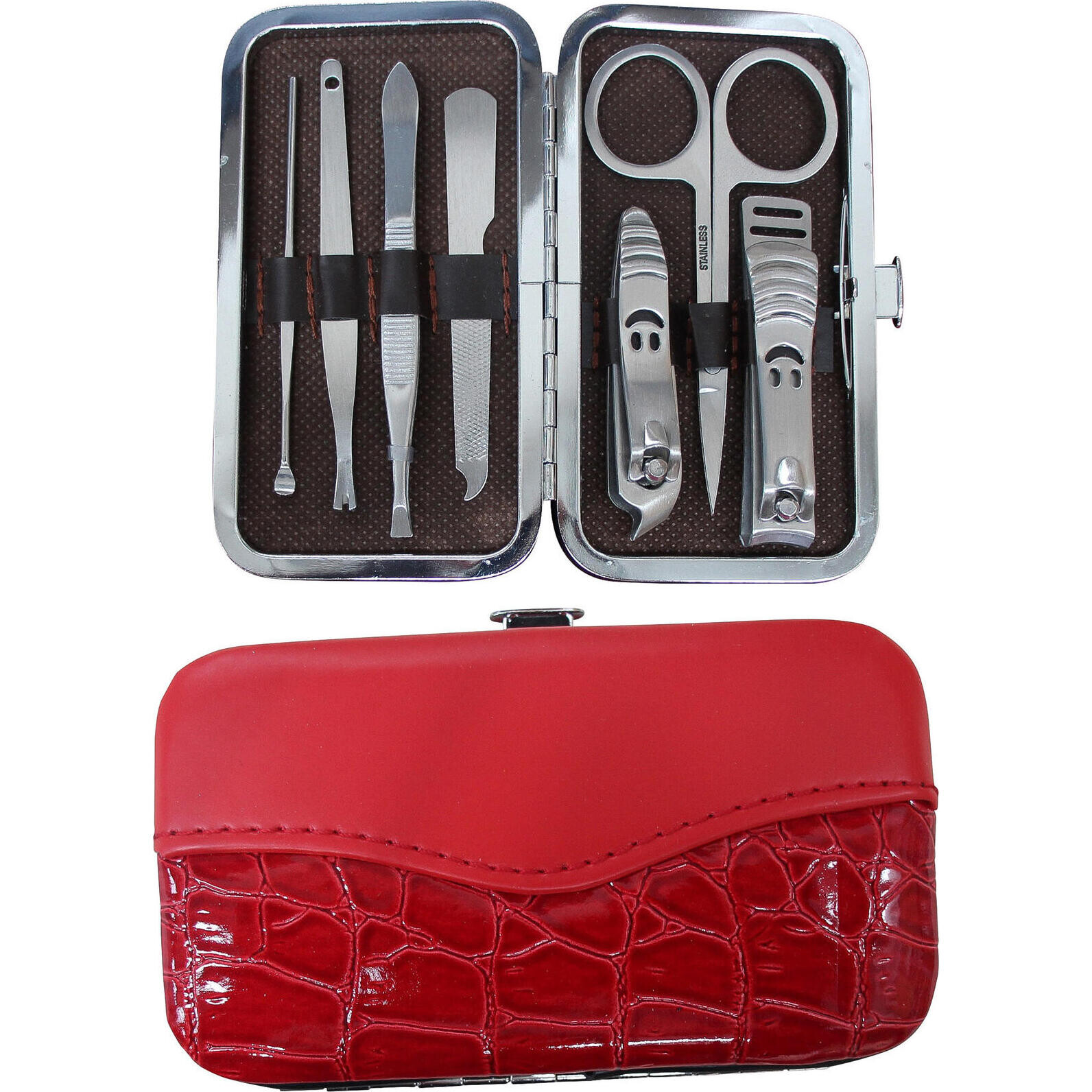 Manicure Set Croc Red