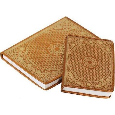 Leather Notebook Gold Coin Small