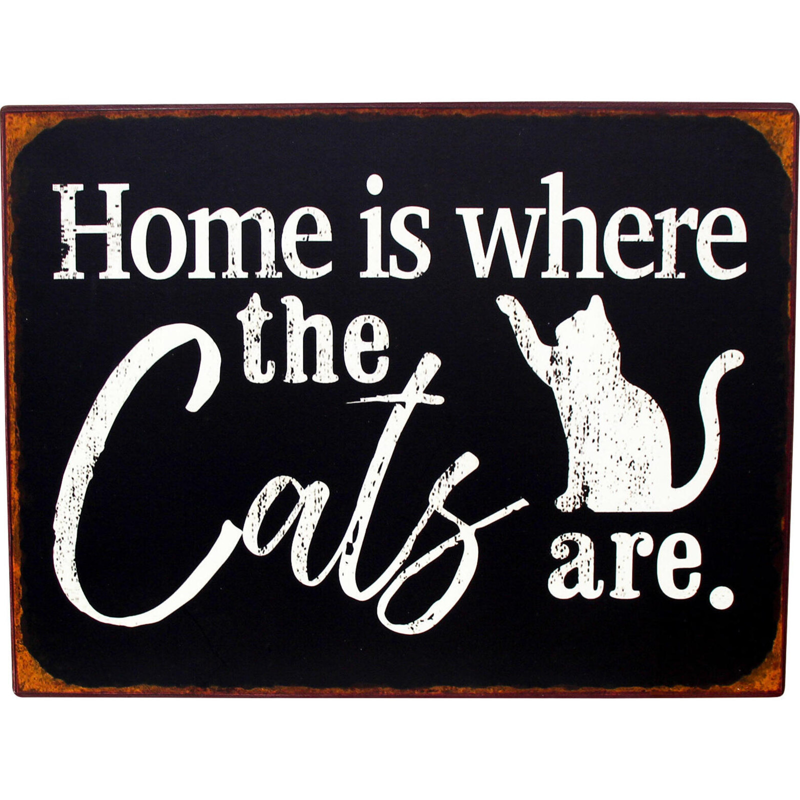 Metal Sign Cats Home