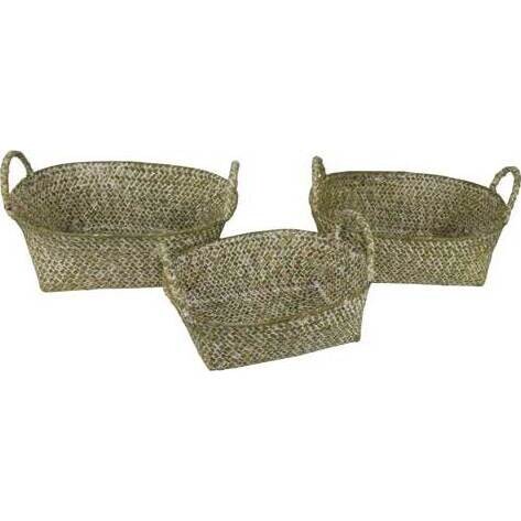 Woven Basket Ovale  S/3