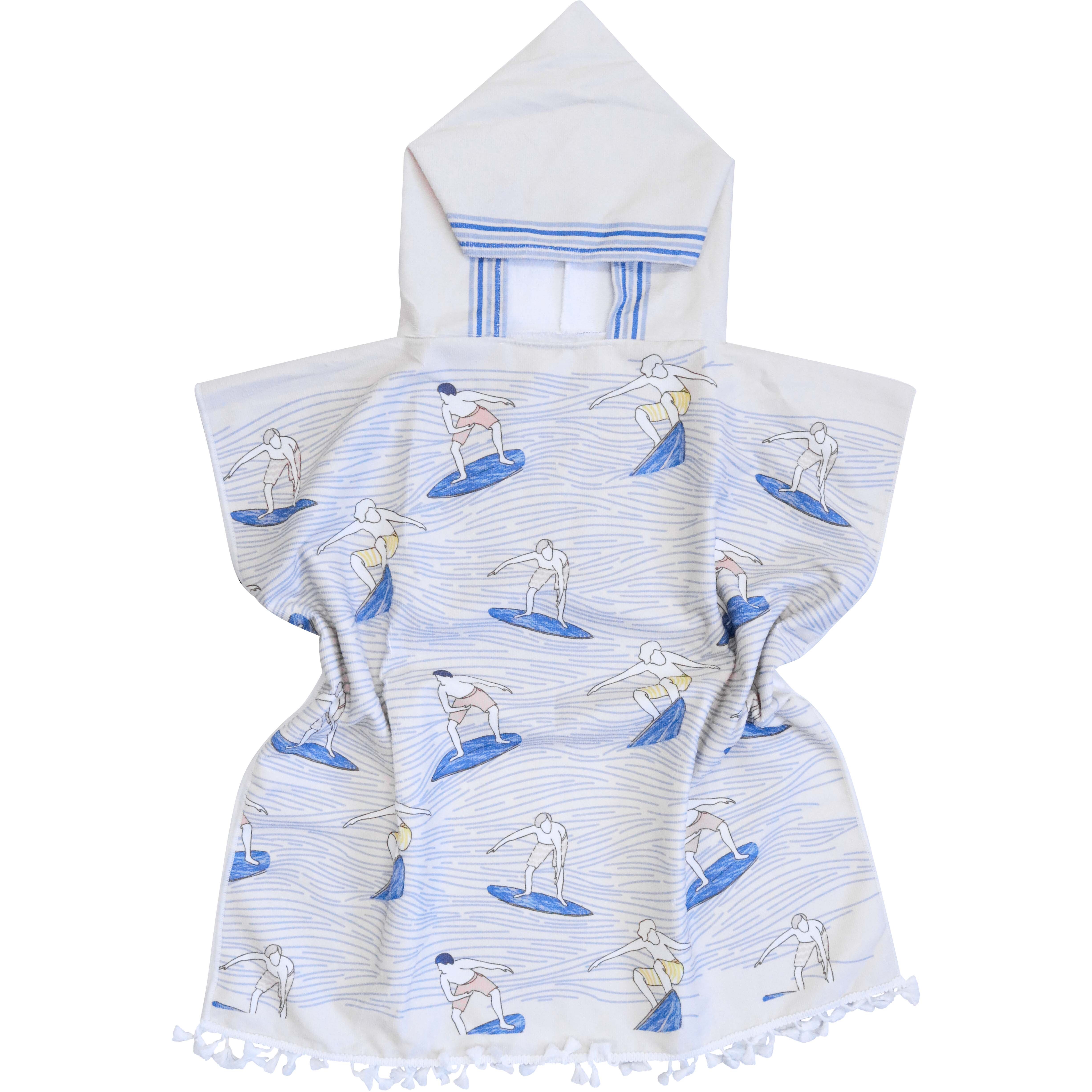 Kids Towel Poncho w/ Bag Surfers