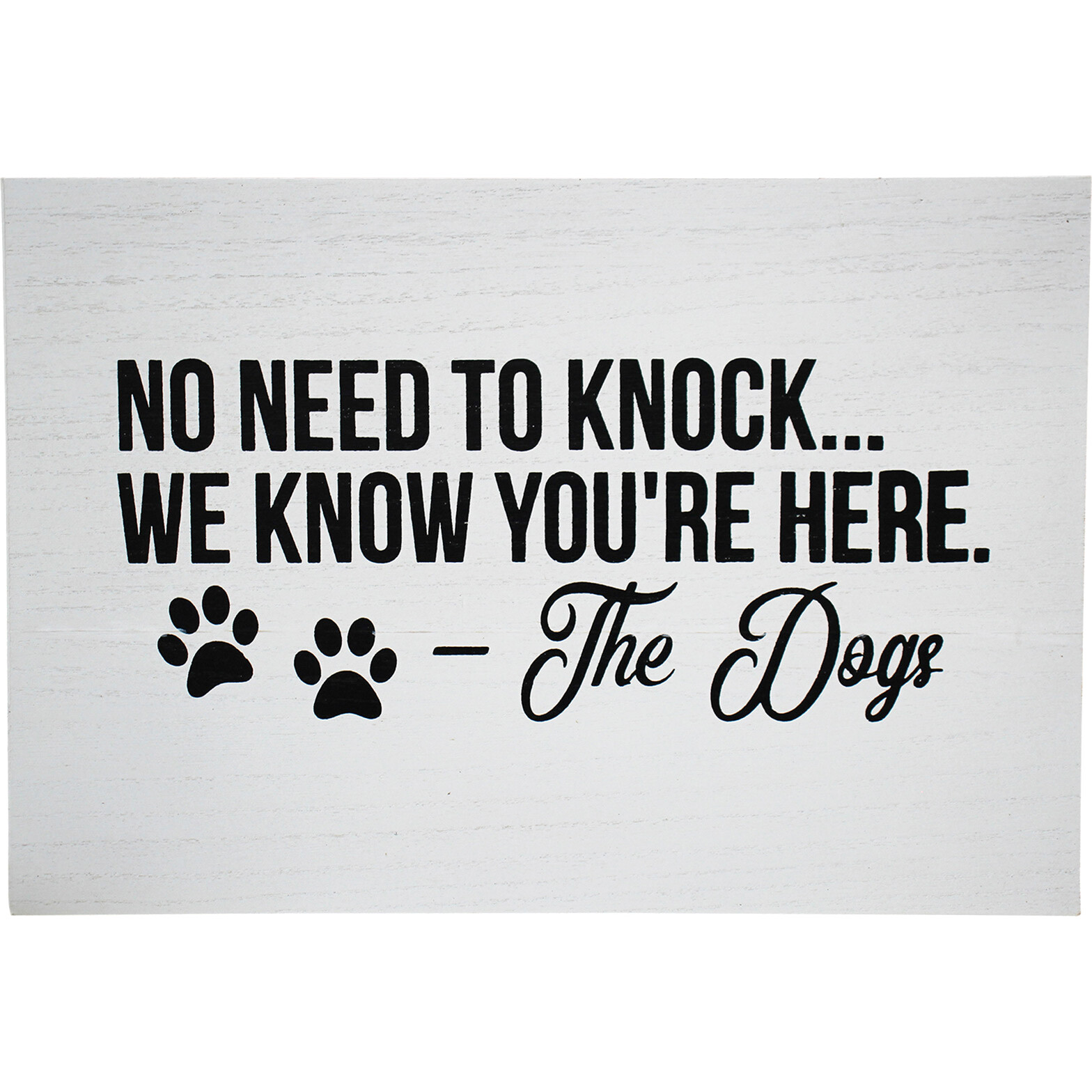 Sign Knock Dog