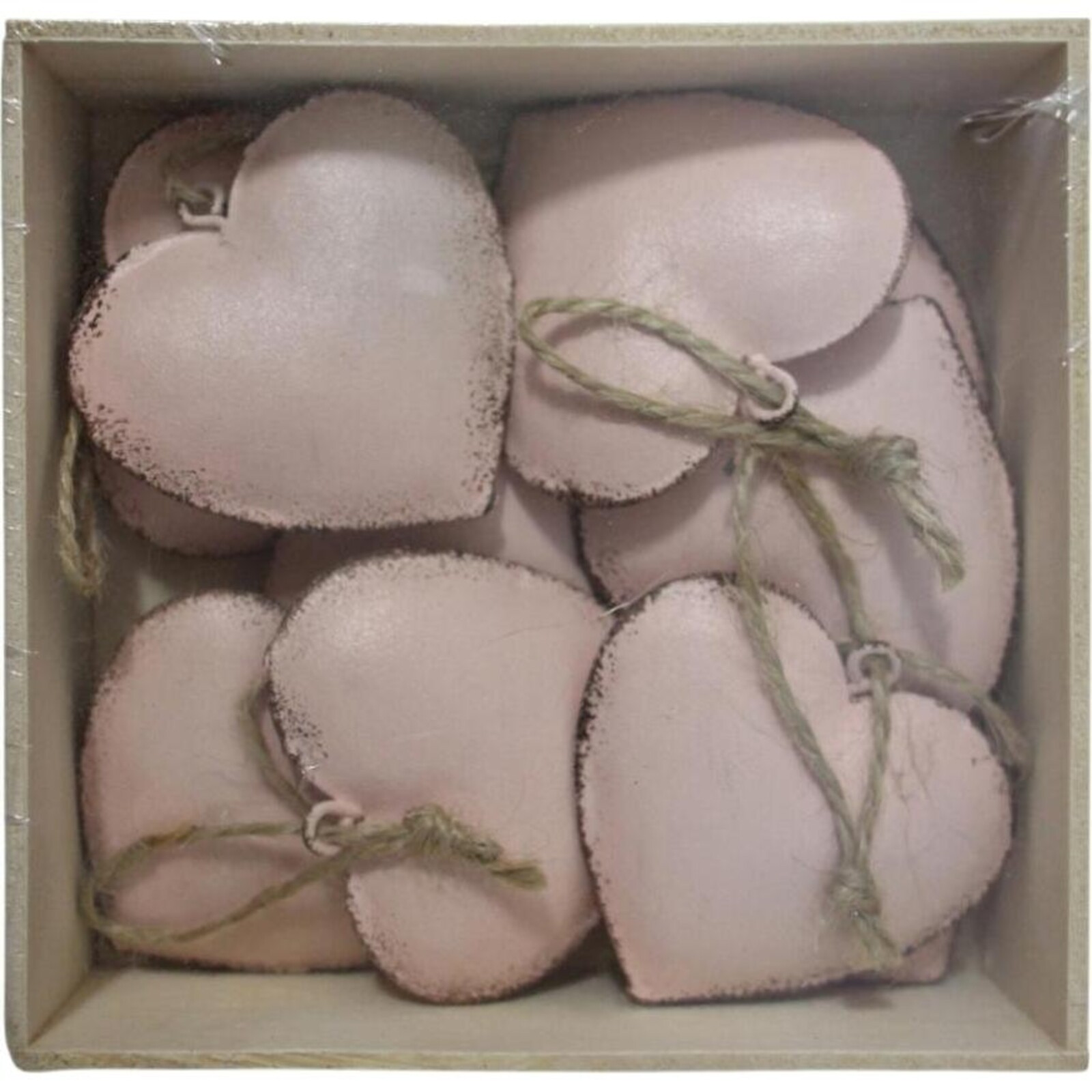 Box Hearts Pink Flake S/10