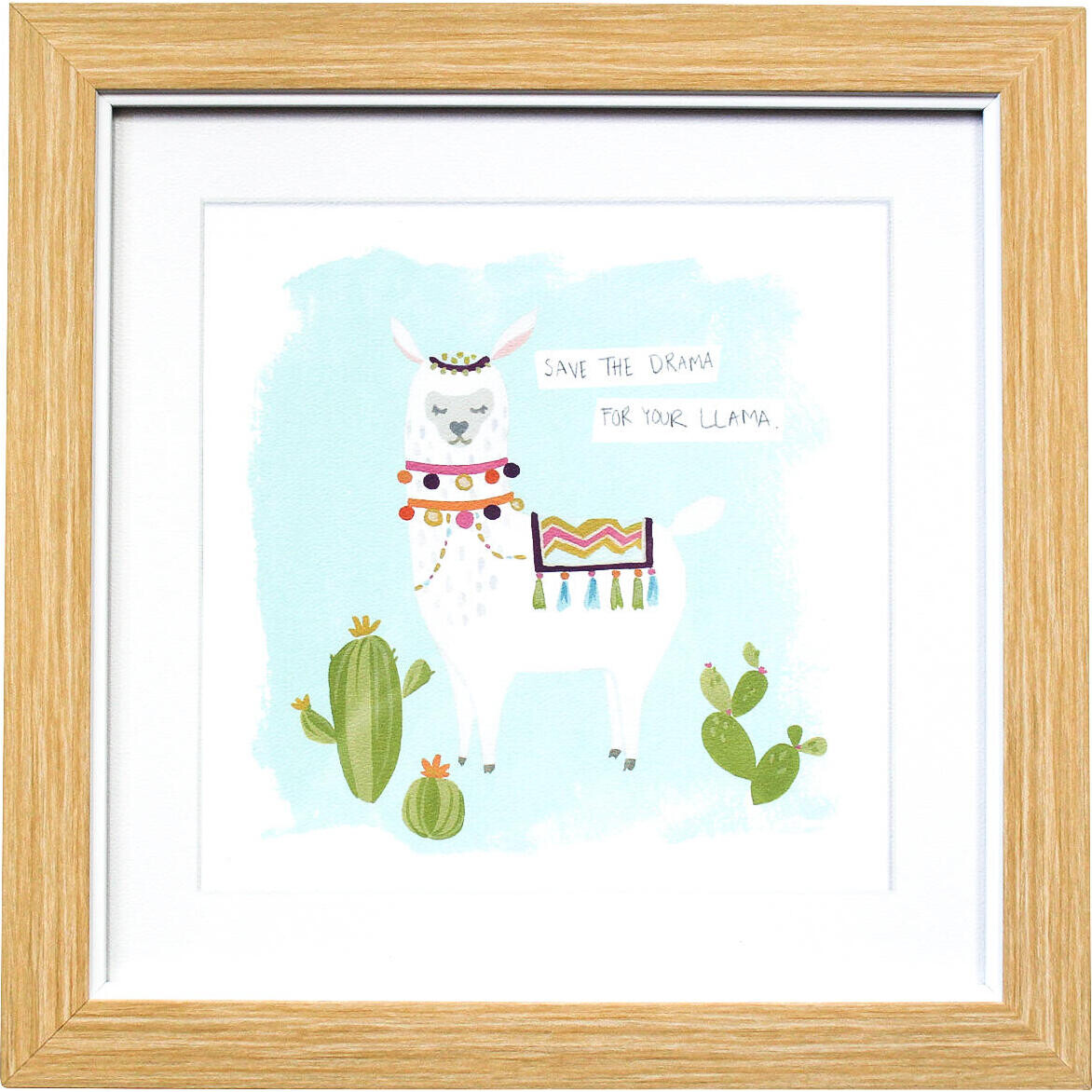 Framed Print Save the Drama Llama