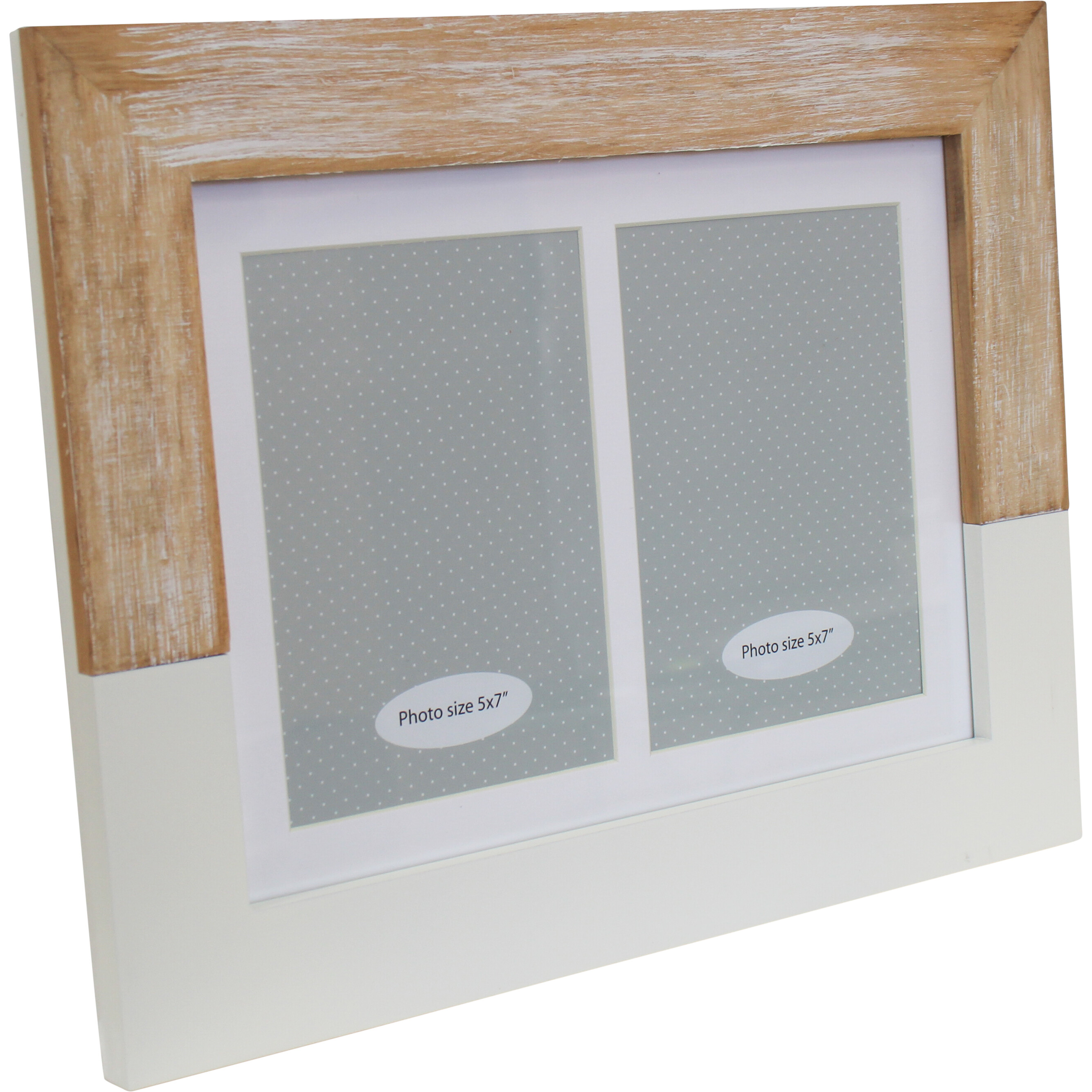 Frame Modern White Double 5x7