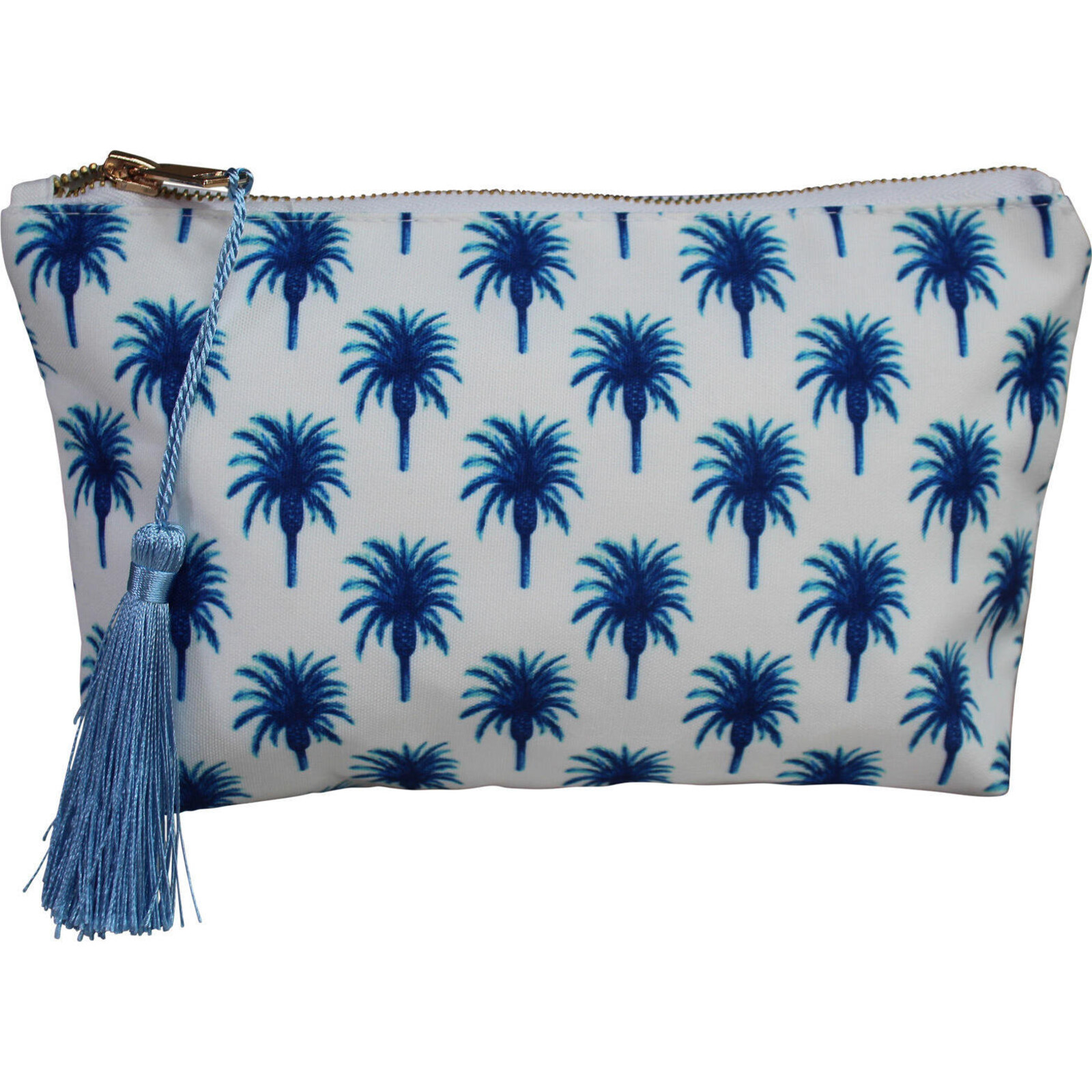 Cosmetic Bag Blue Date Palm
