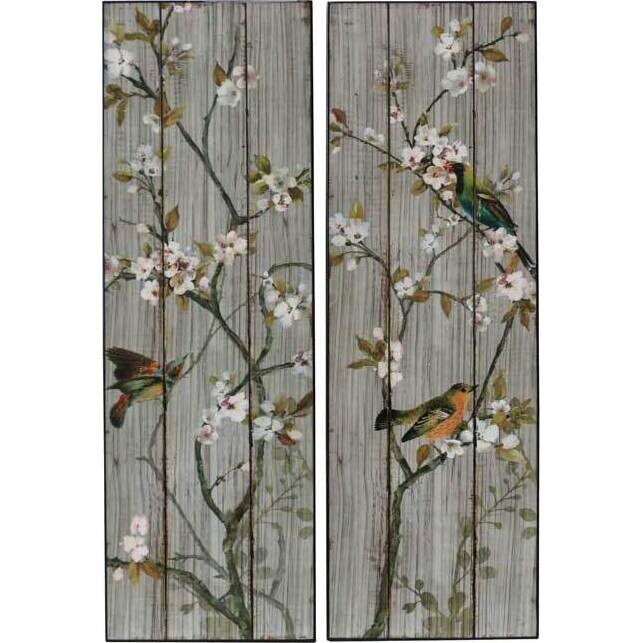 Lacquer Print Blossom Birds set/2