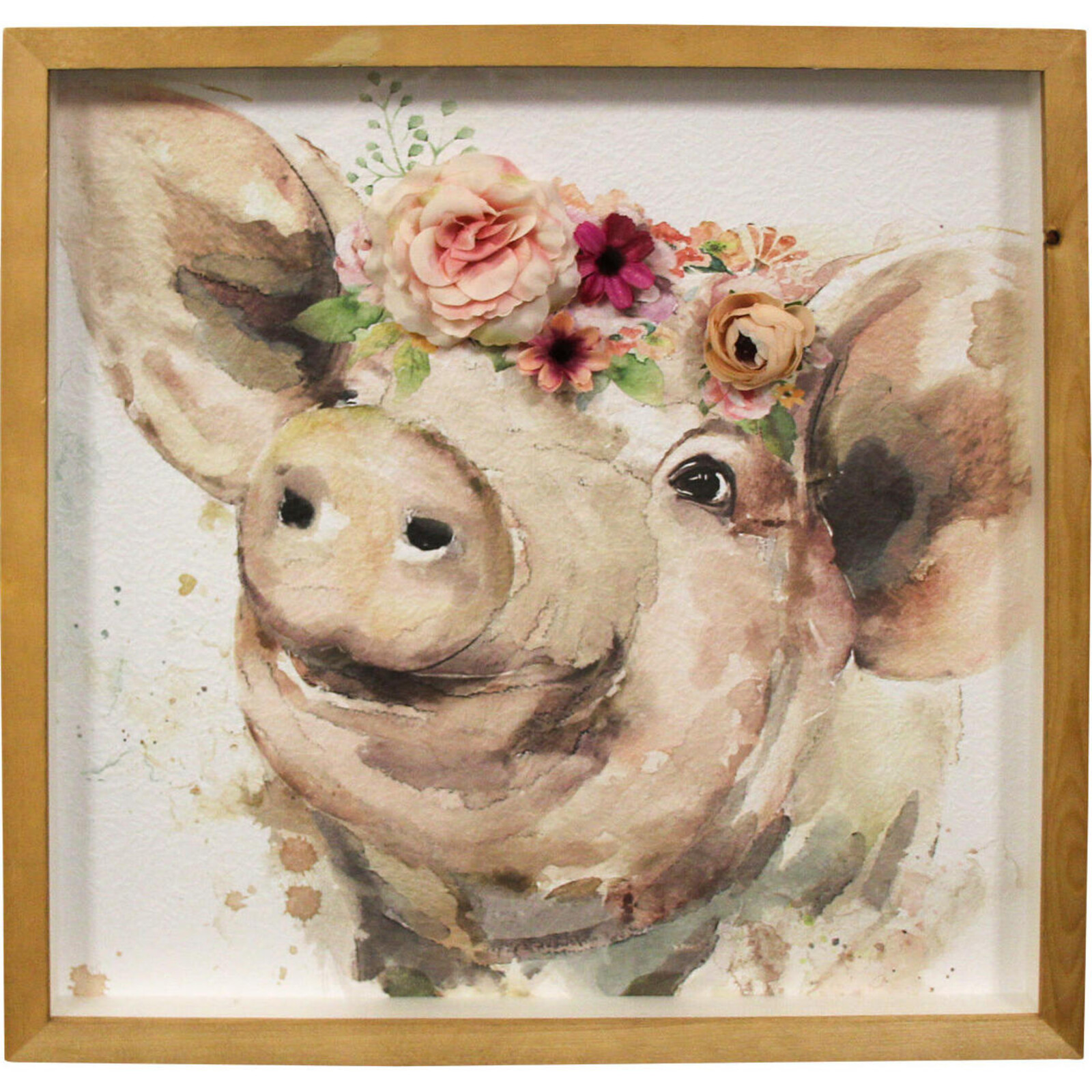 Framed Pig Floral