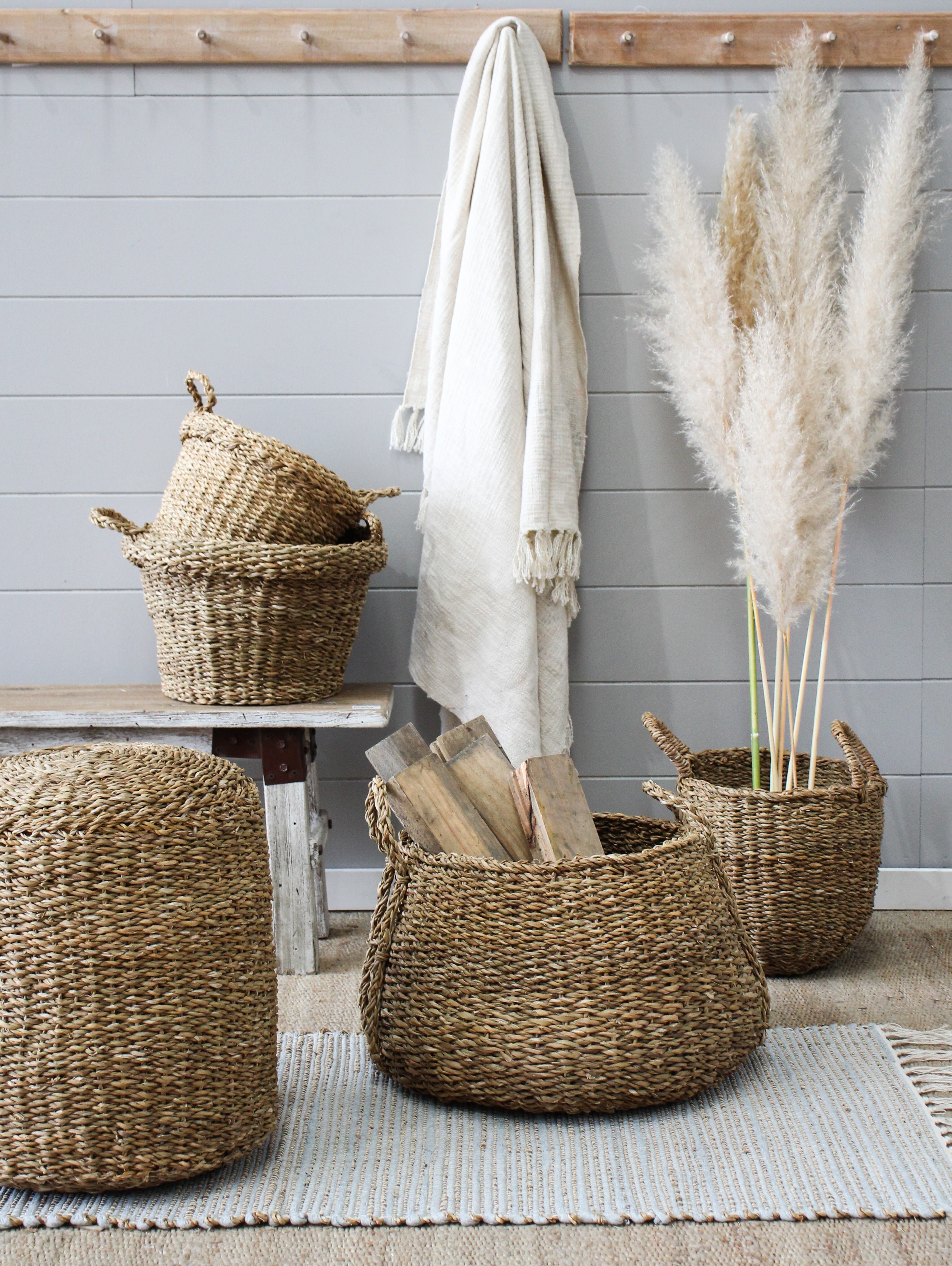 Seagrass S/2 Tub Basket Fold