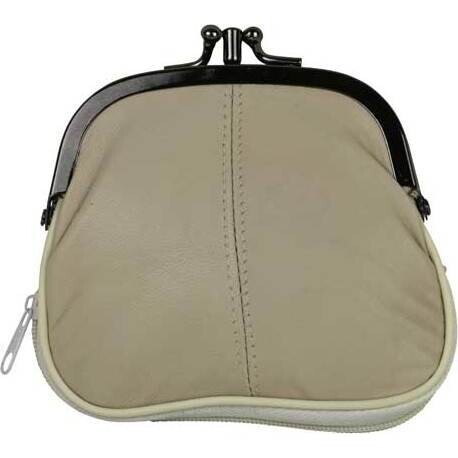 Leather Purse Double Cream