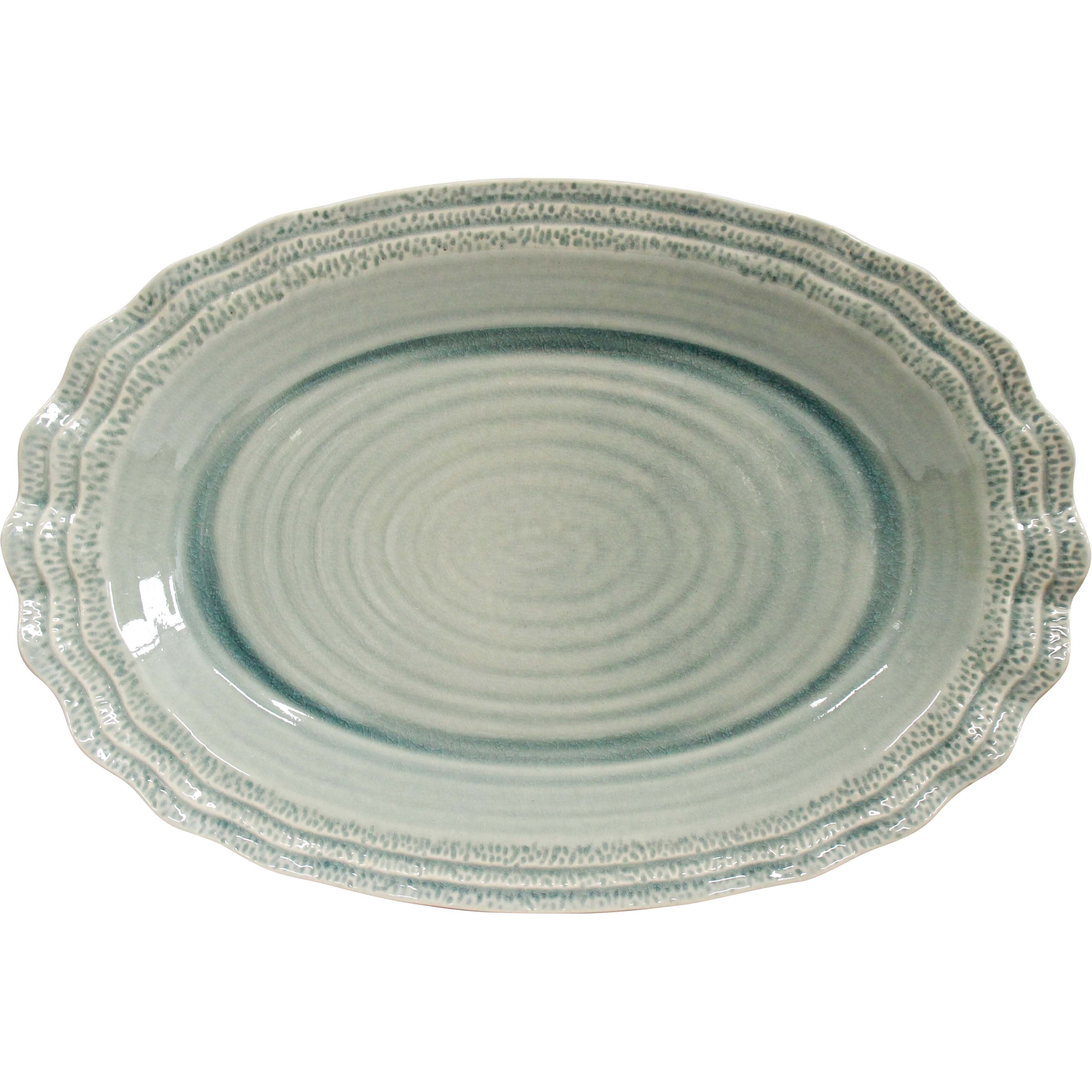 Platter Minorca Oval Silver Grass XL