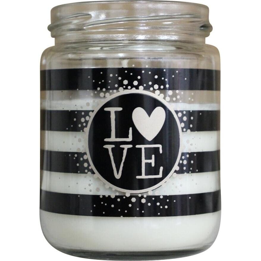 Candle Jar Love Black