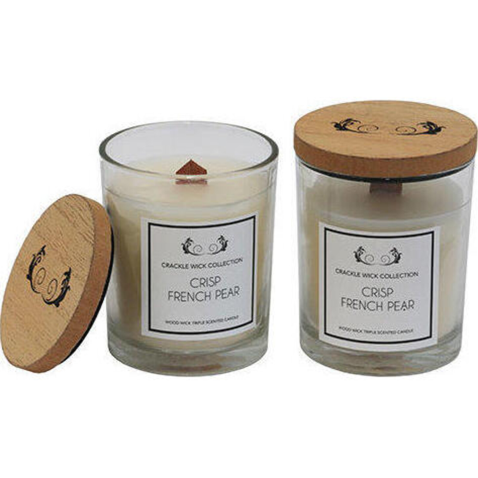  Candle Crackle Wick Crisp French Pear